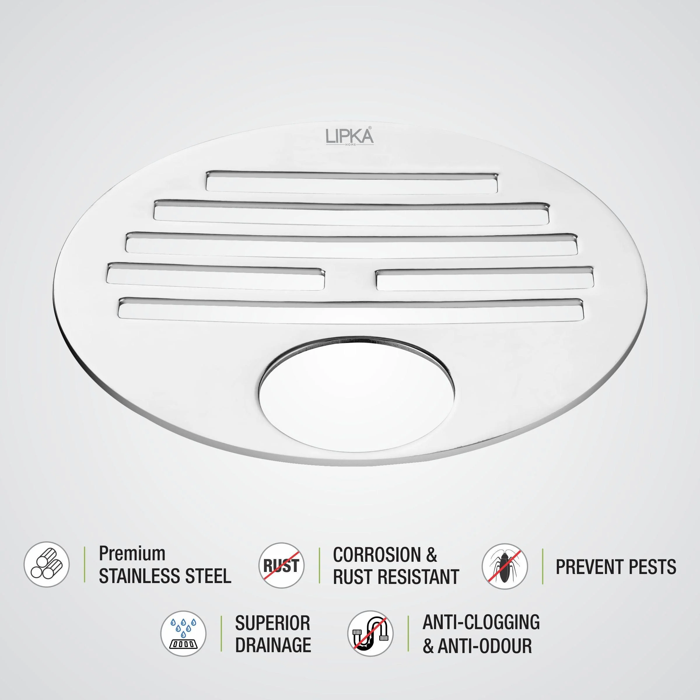 Golden Classic Jali Round Floor Drain with Hole (5 inches) - LIPKA - Image 3
