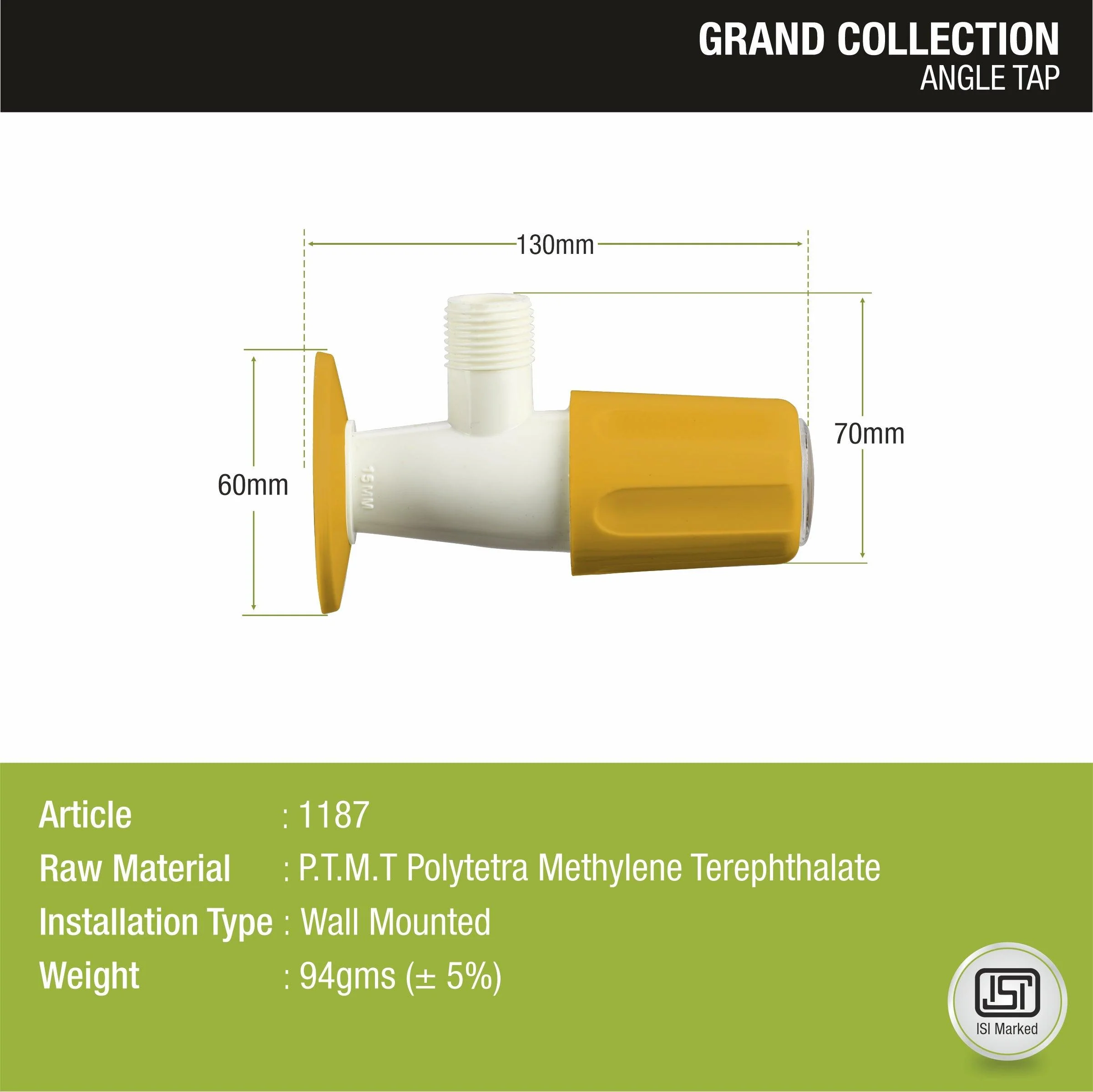 Grand Angle Valve PTMT Faucet - LIPKA - Image 2