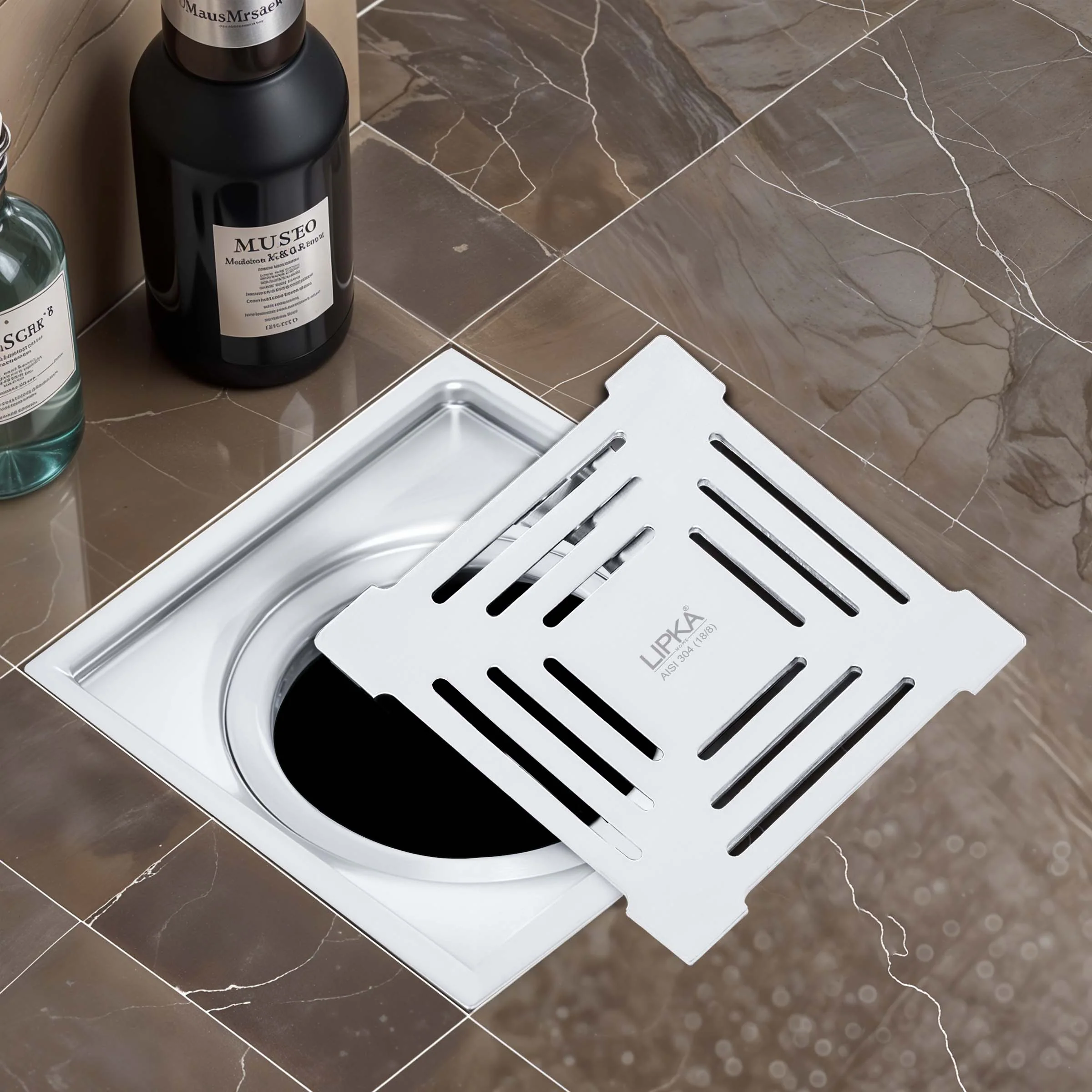 Green Exclusive Square Floor Drain (5 x 5 Inches) - LIPKA - Image 5