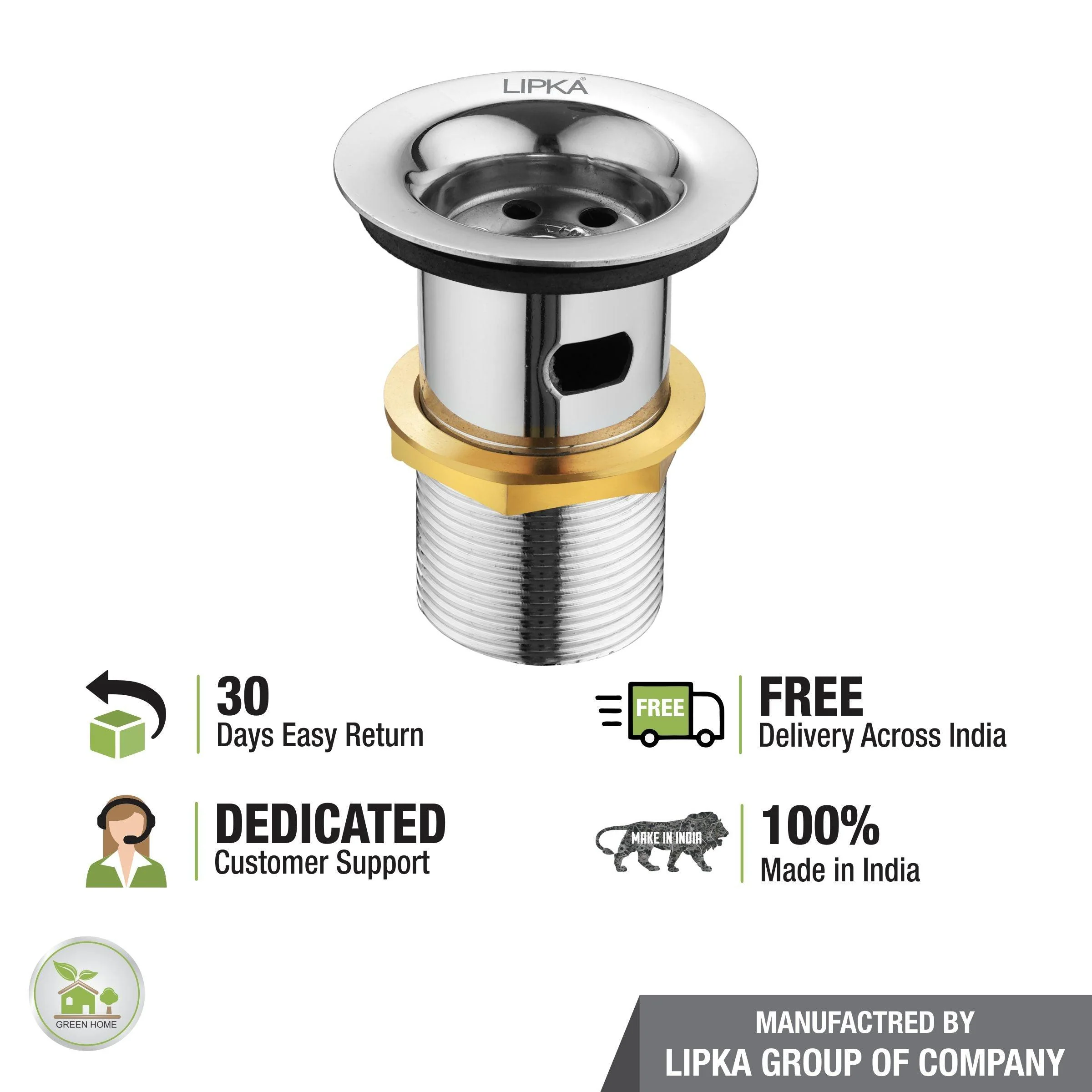 Half Thread Waste Coupling 3” (304-Grade SS) - LIPKA - Image 3