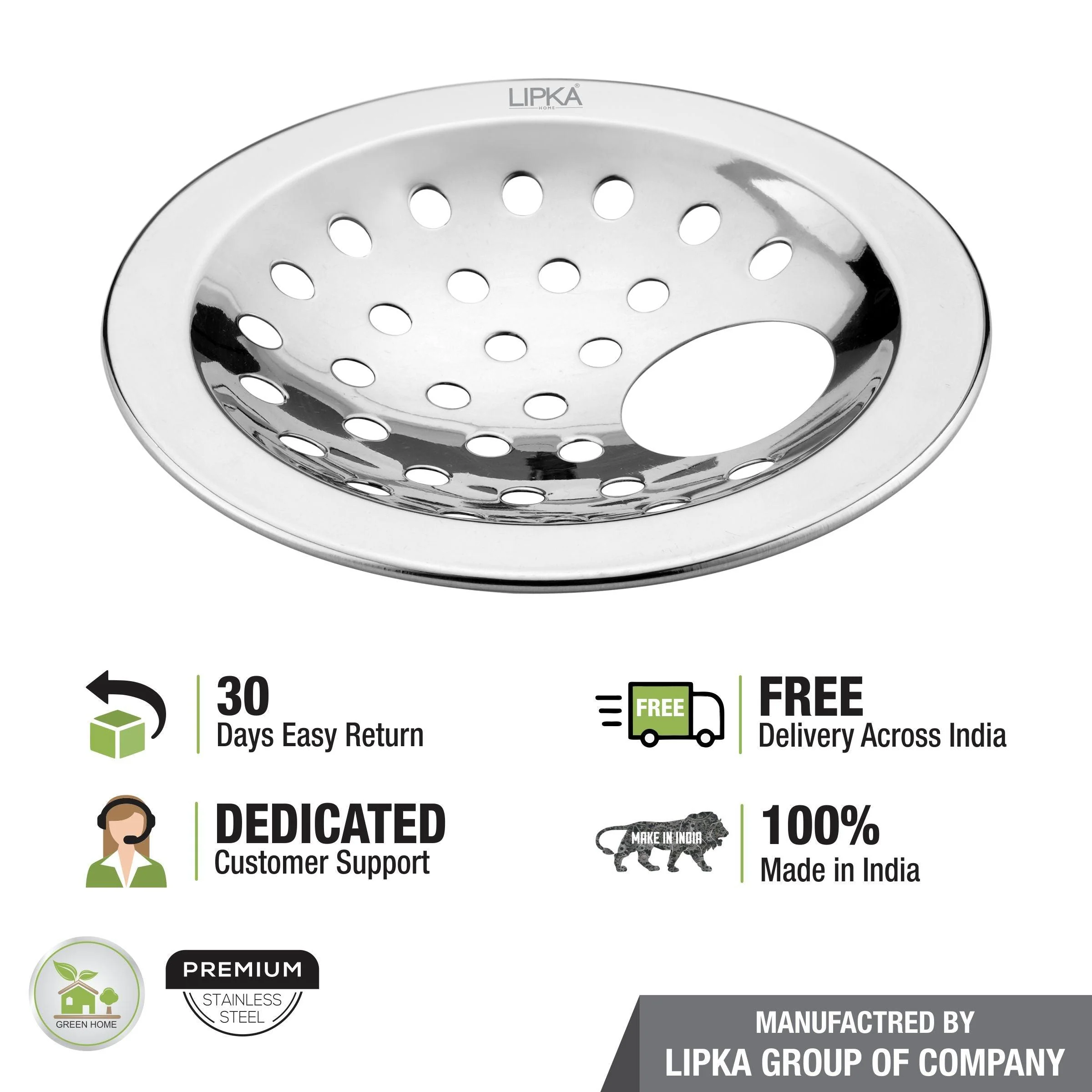 Heavy Snow Round Flat Cut Floor Drain with Hole (5 inches) - LIPKA - Image 4