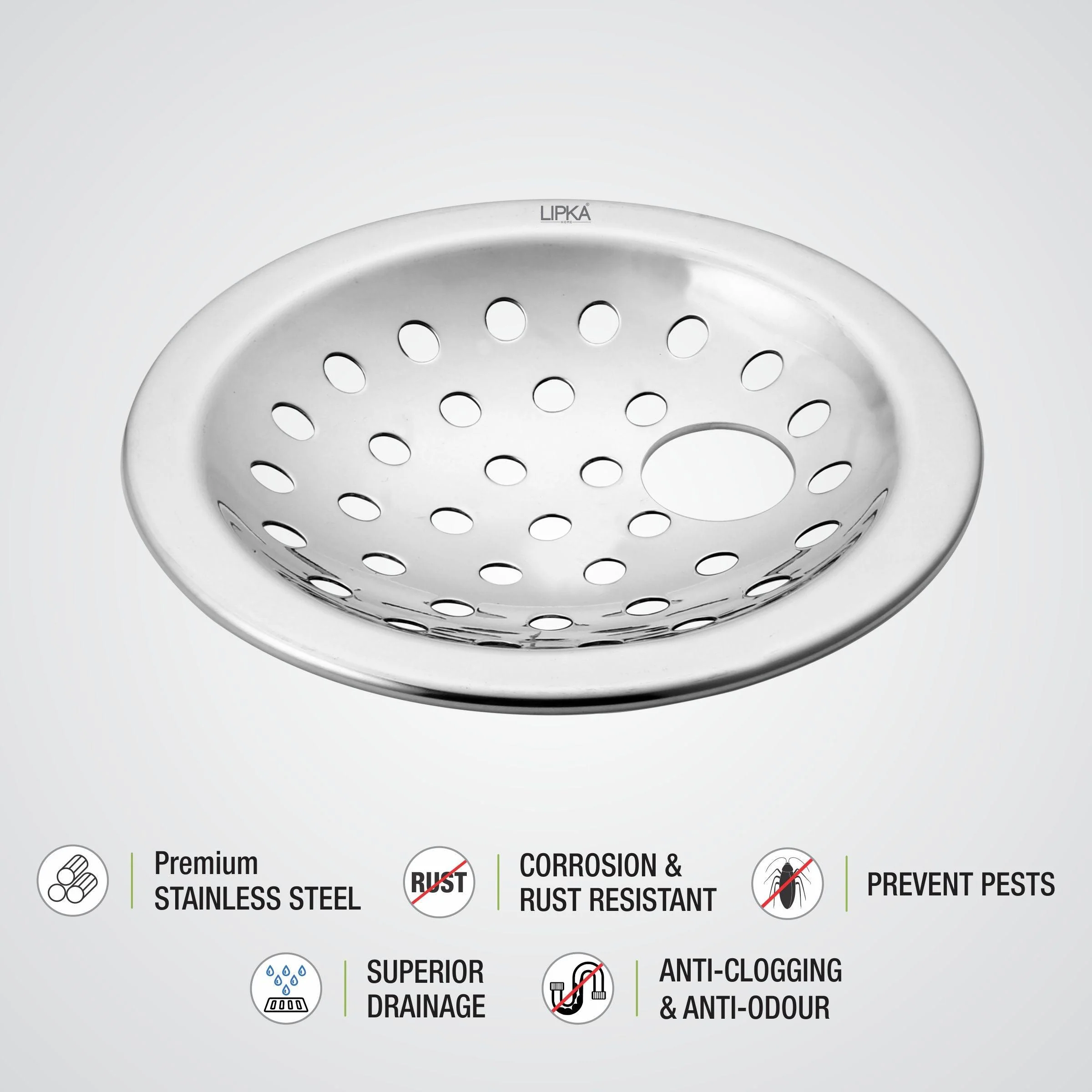 Heavy Snow Round Floor Drain with Hole (5 inches) - LIPKA - Image 3