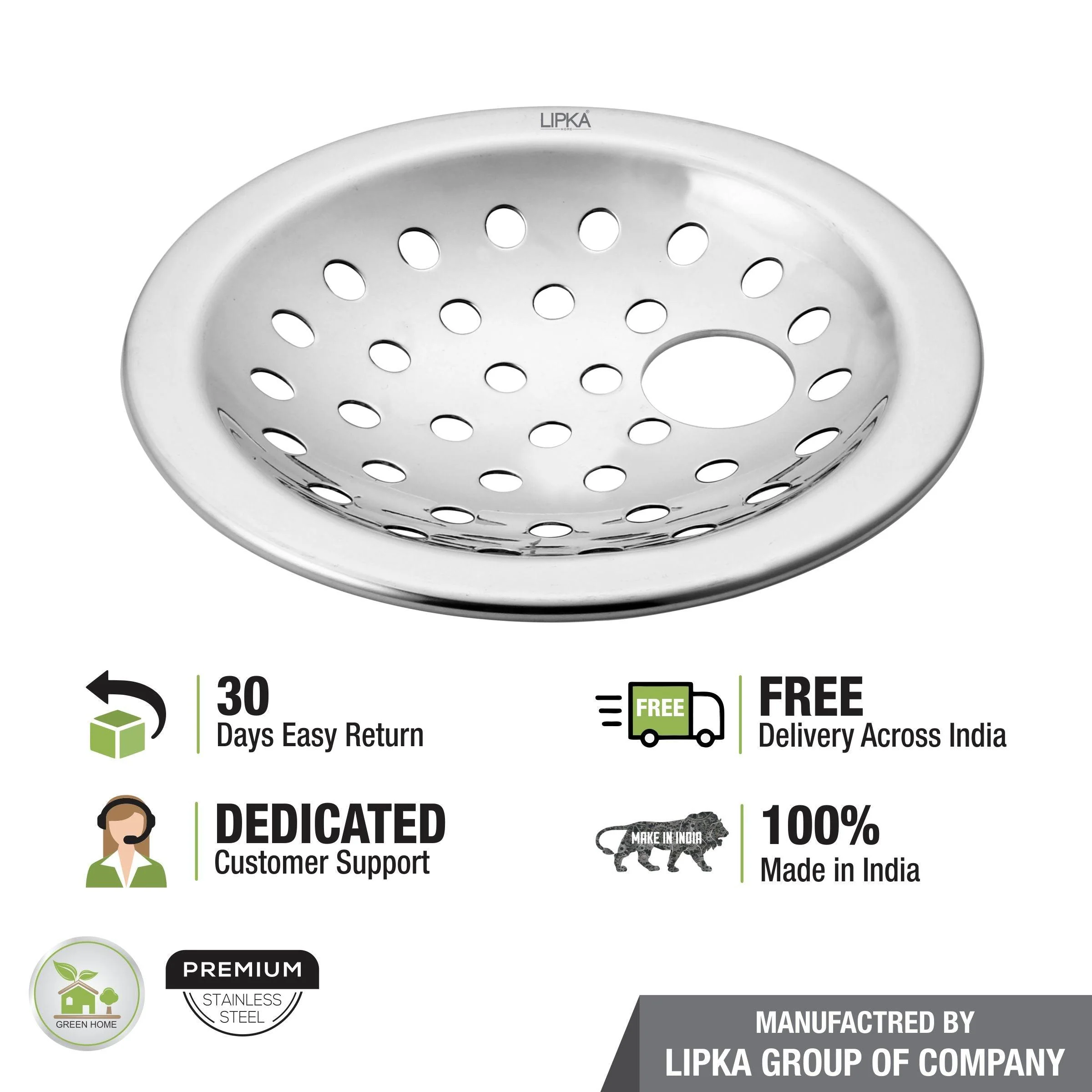 Heavy Snow Round Floor Drain with Hole (5 inches) - LIPKA - Image 4