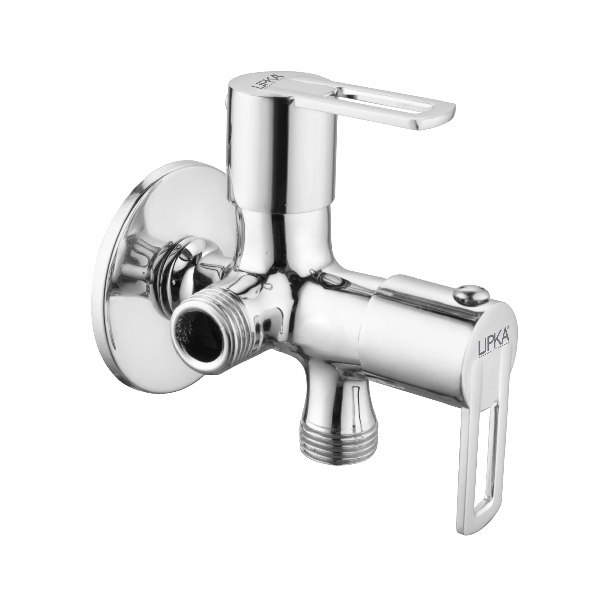 Kube Angle Valve Two Way Double Handle Brass Faucet - LIPKA