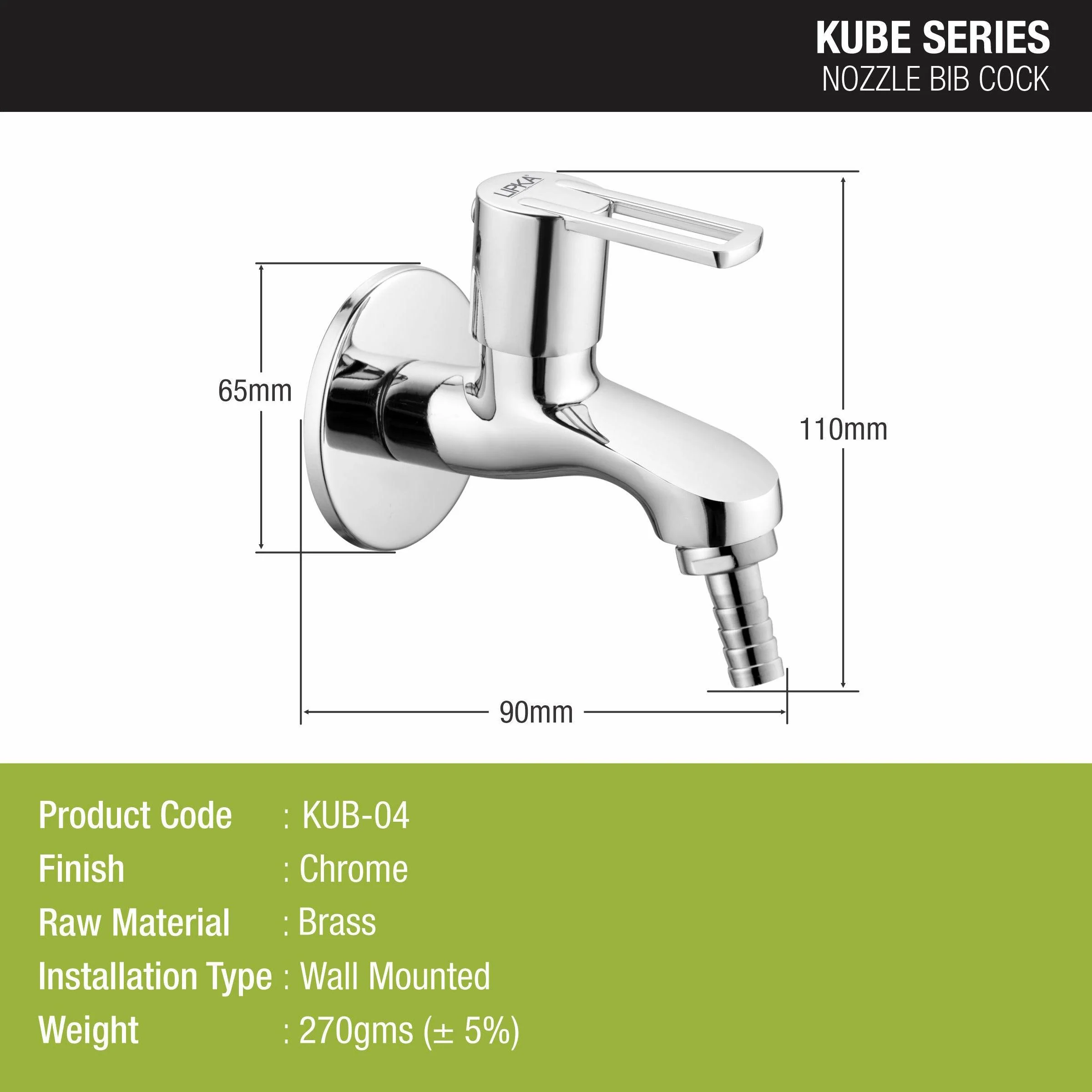 Kube Nozzle Bib Tap Brass Faucet - LIPKA - Image 2