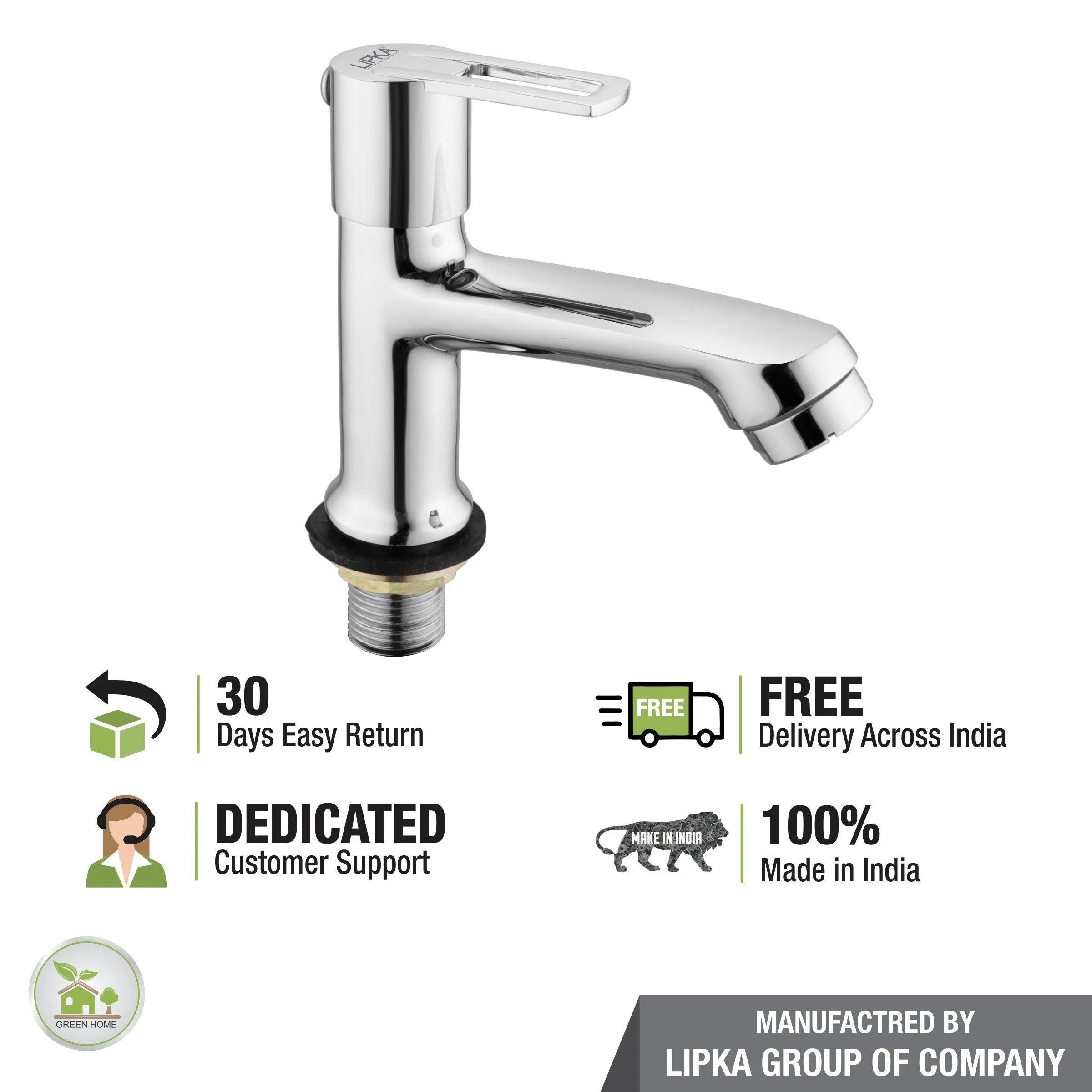 Kube Pillar Tap Brass Faucet - LIPKA - Image 6