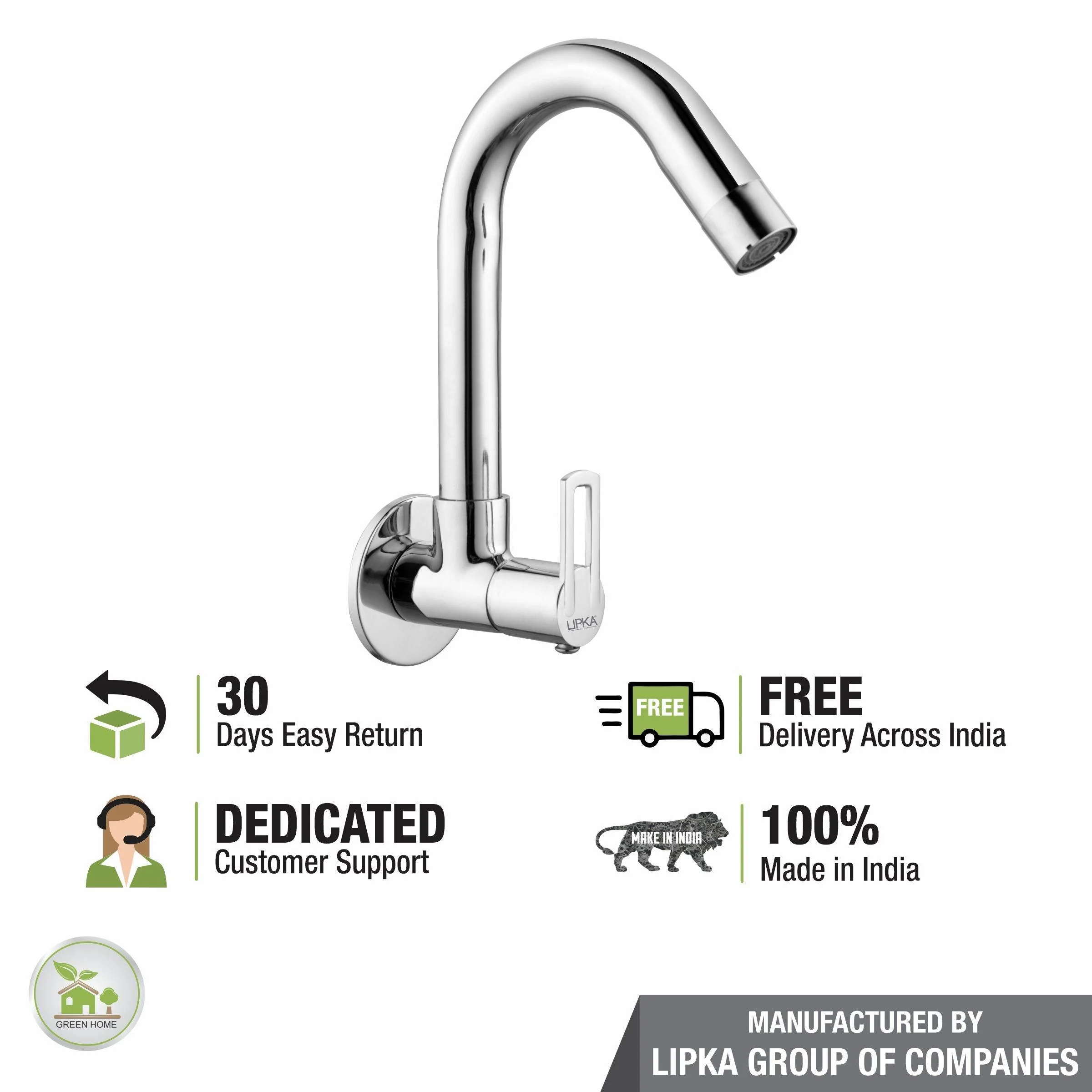 Kube Sink Tap Brass Faucet with Swivel Spout - LIPKA - Image 6