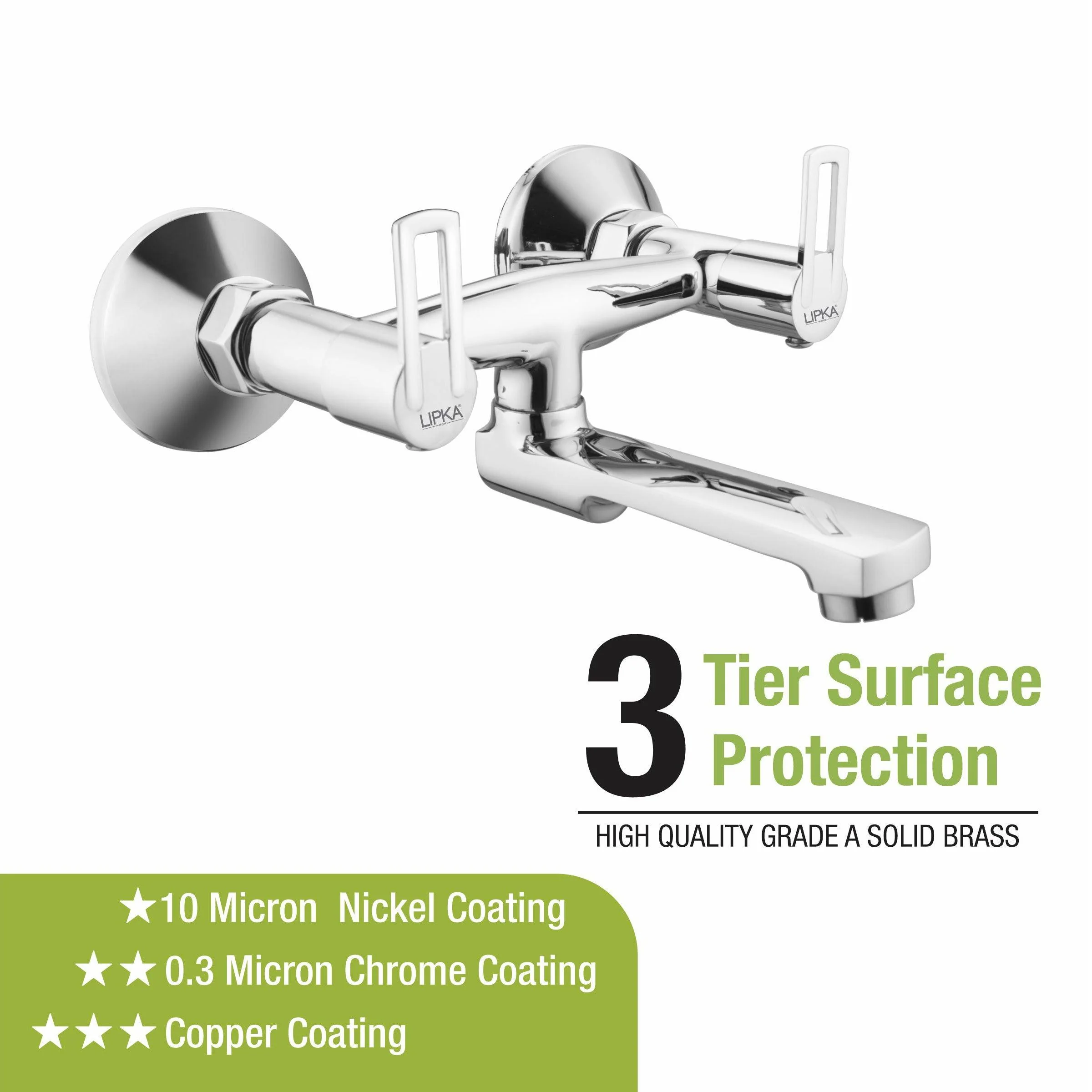 Kube Wall Mixer Brass Faucet - LIPKA - Image 4