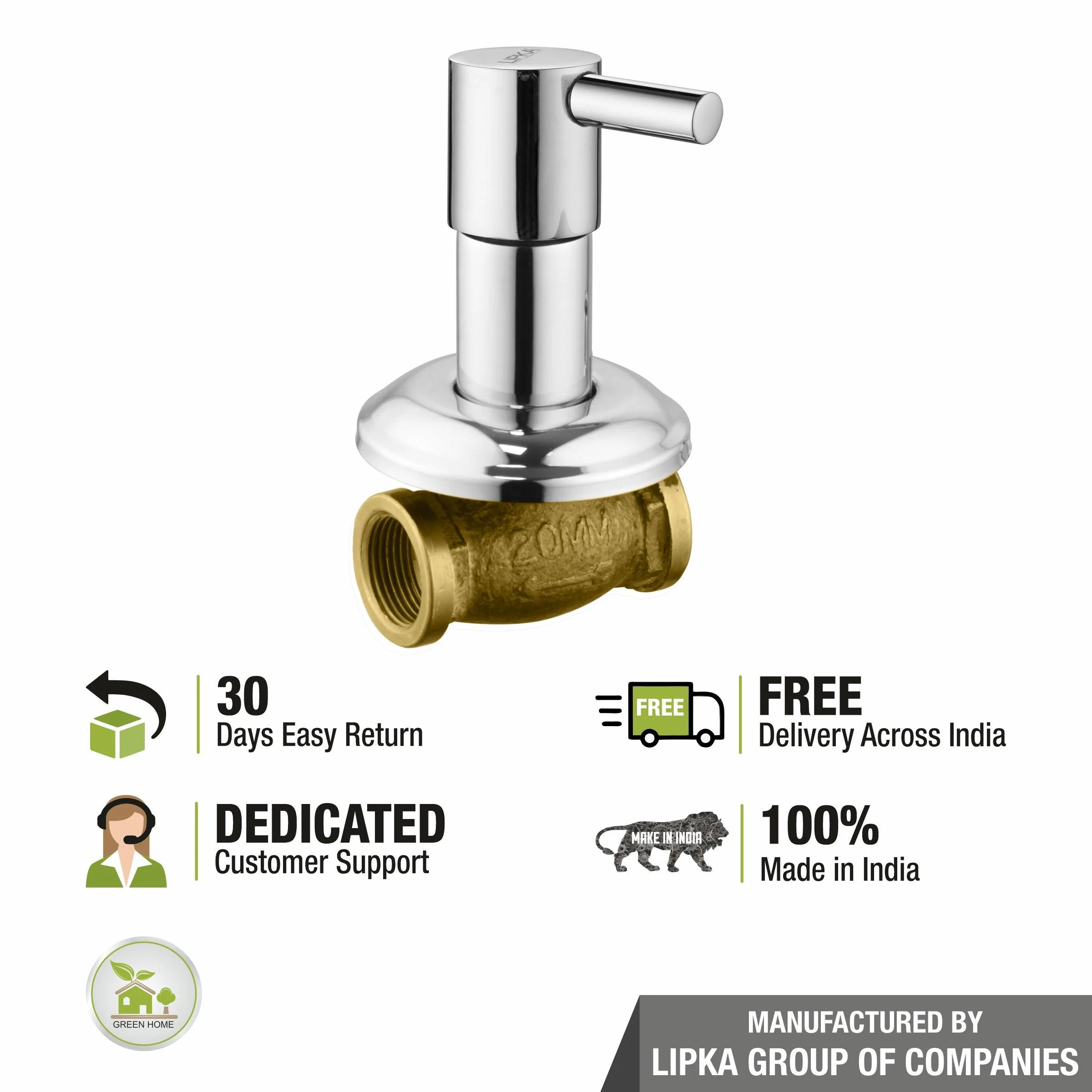 Kyron Concealed Stop Valve (20mm) Brass Faucet - LIPKA - Image 5