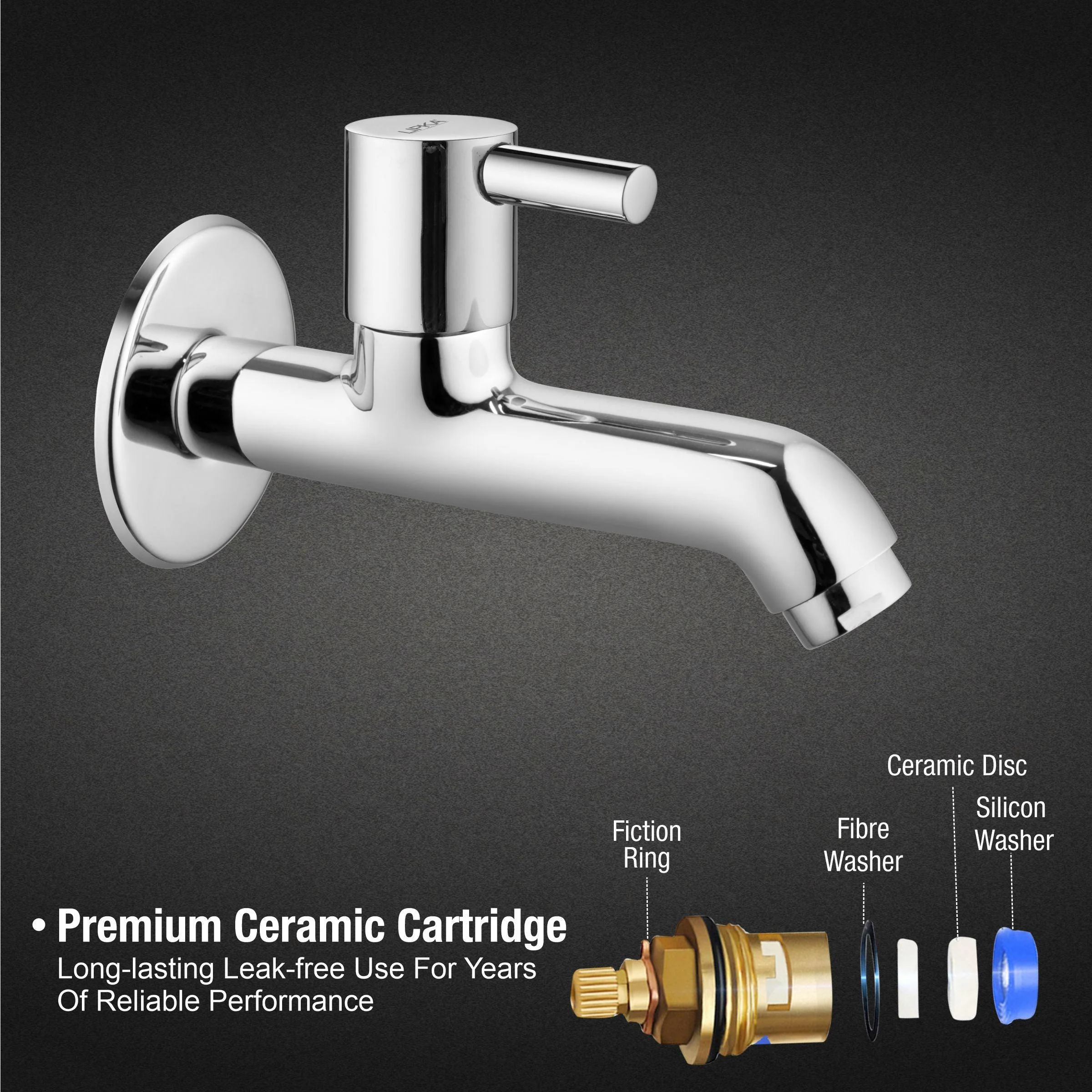 Kyron Bib Tap Long Body Brass Faucet - LIPKA - Image 3