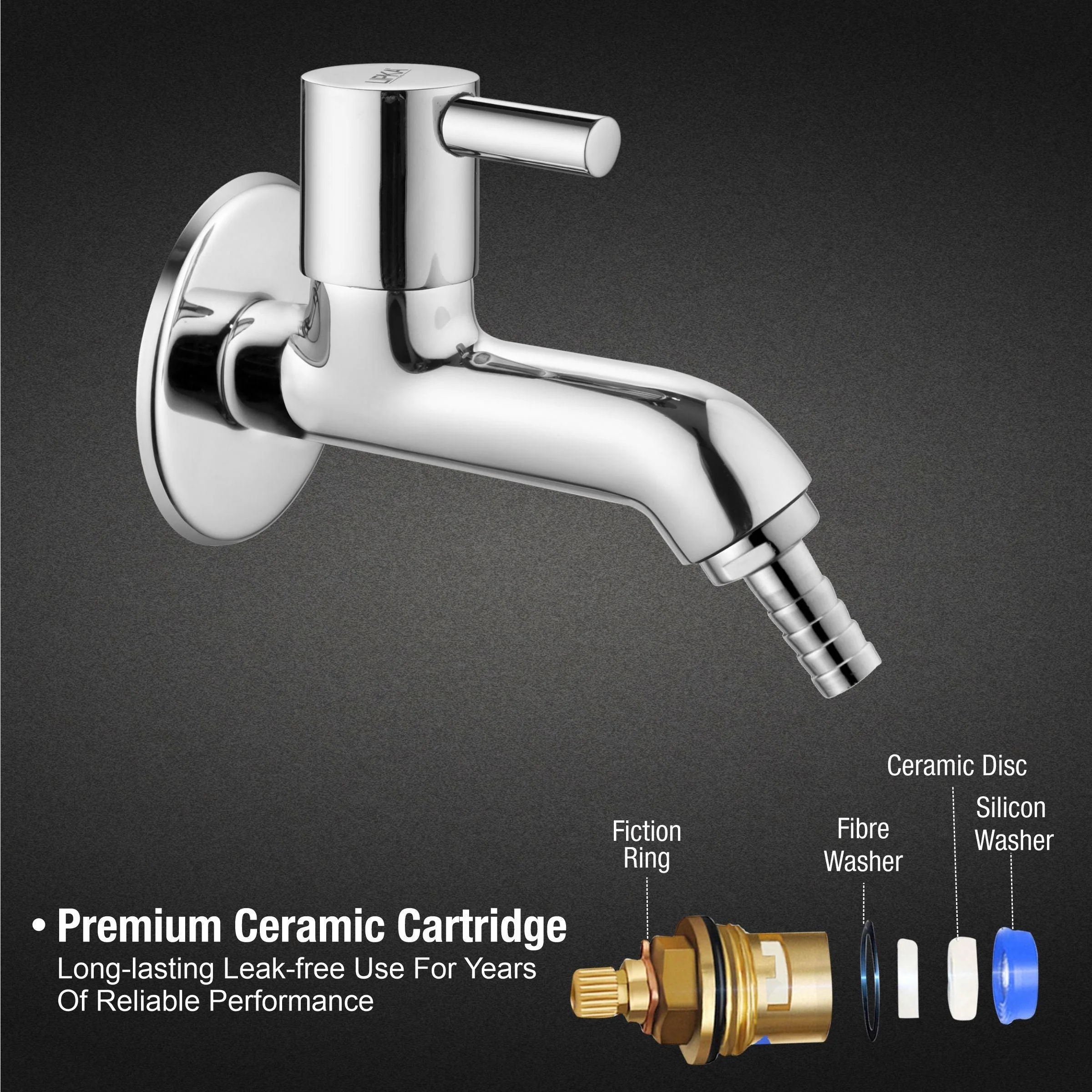 Kyron Nozzle Bib Tap Brass Faucet - LIPKA - Image 3