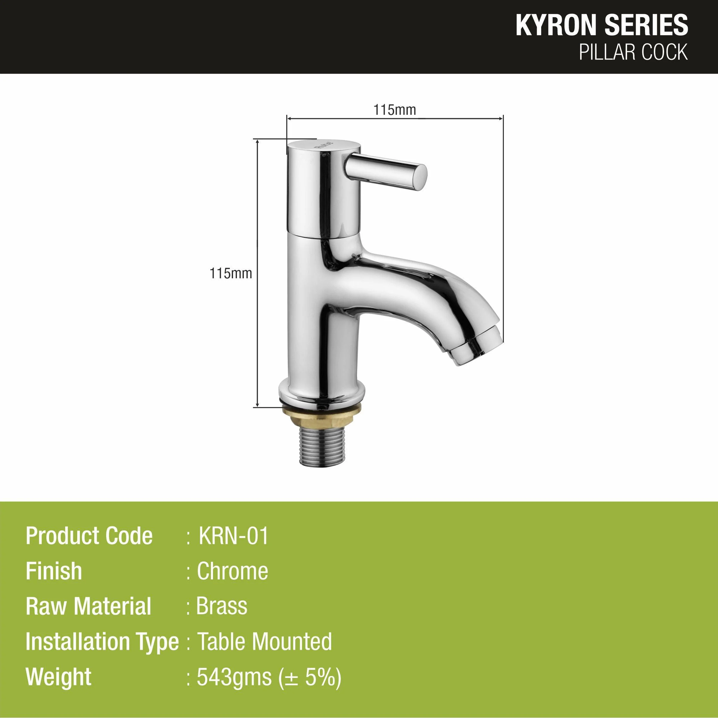 Kyron Pillar Tap Brass Faucet - LIPKA - Image 2