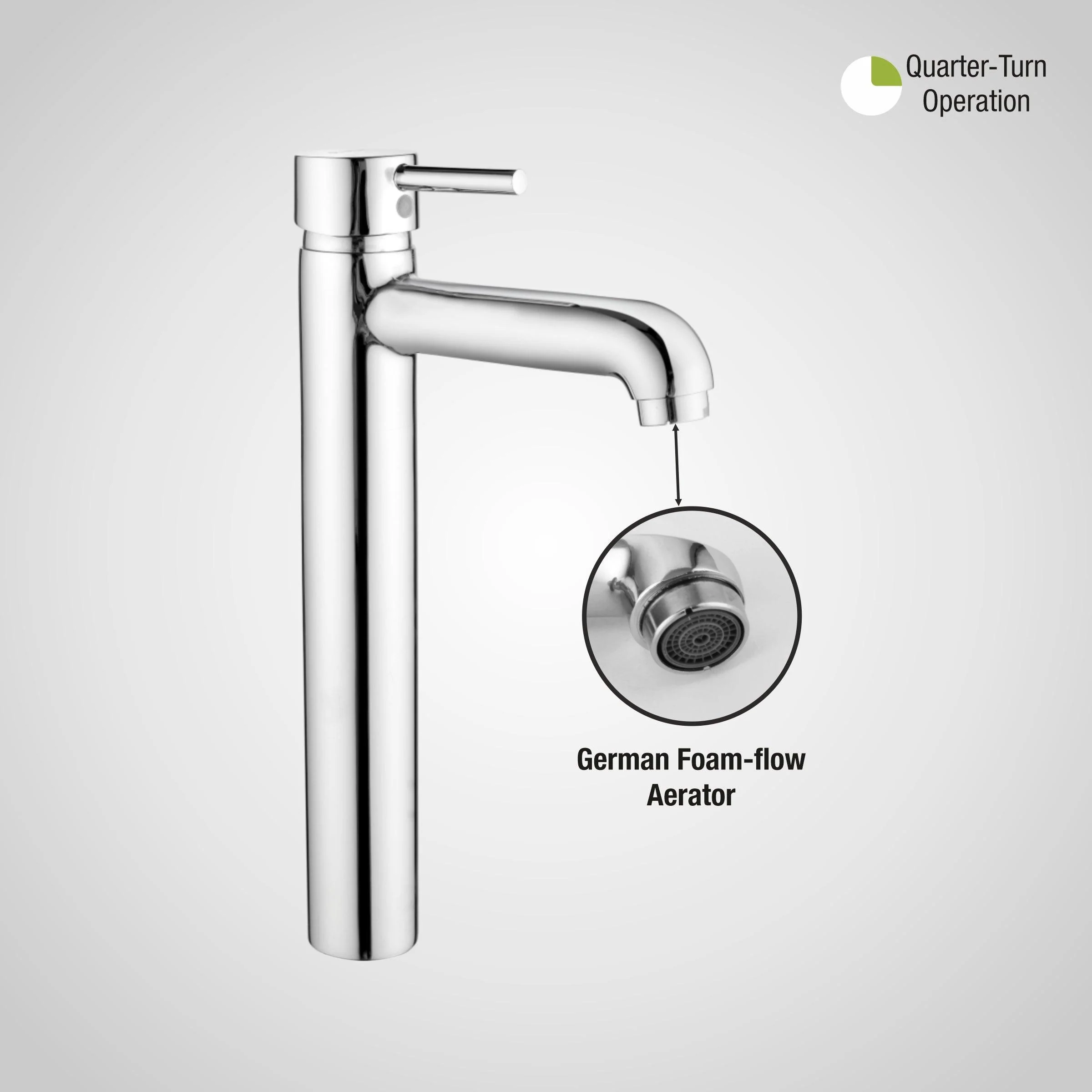 Kyron Single Lever Tall Body Basin Mixer Faucet - LIPKA - Image 4