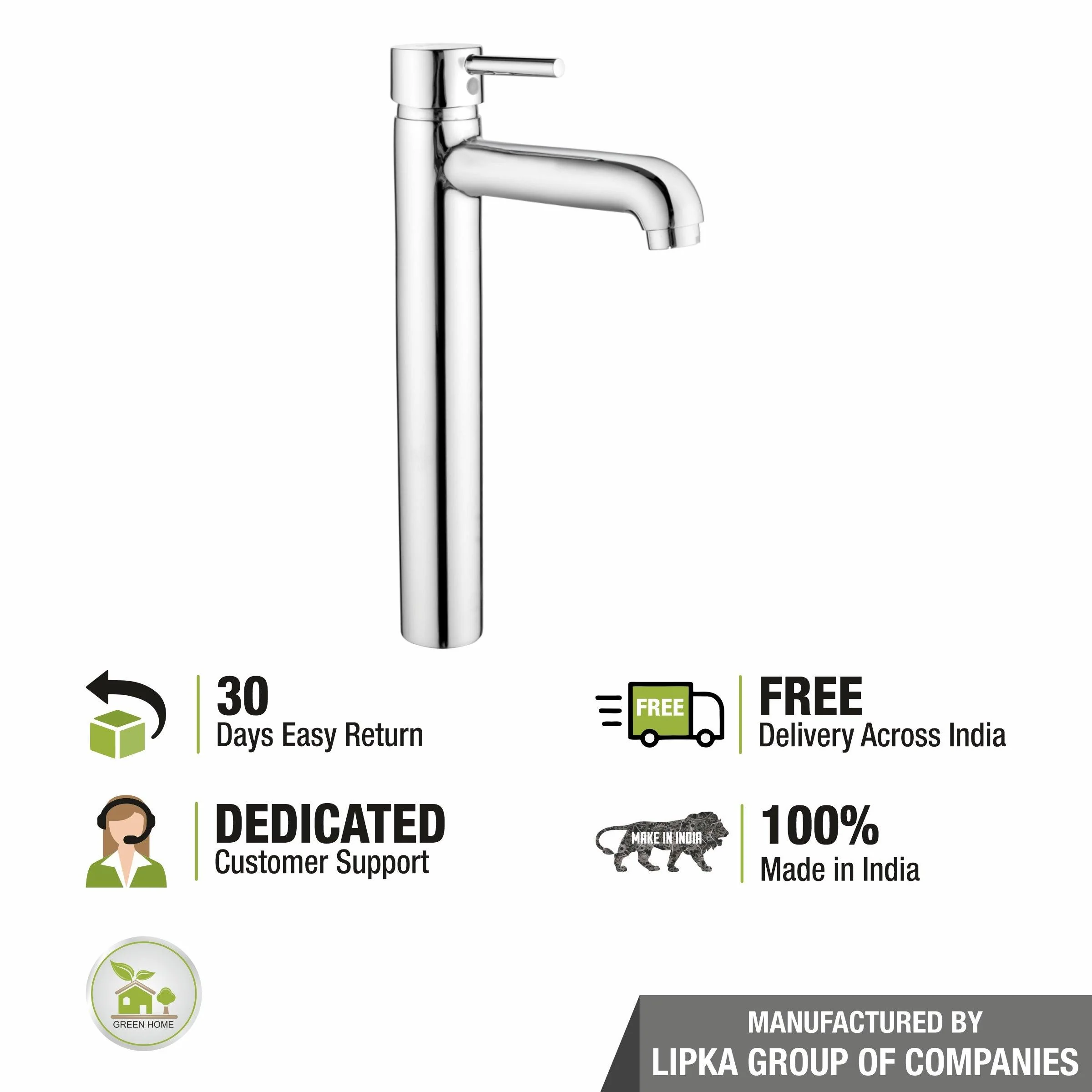 Kyron Single Lever Tall Body Basin Mixer Faucet - LIPKA - Image 7