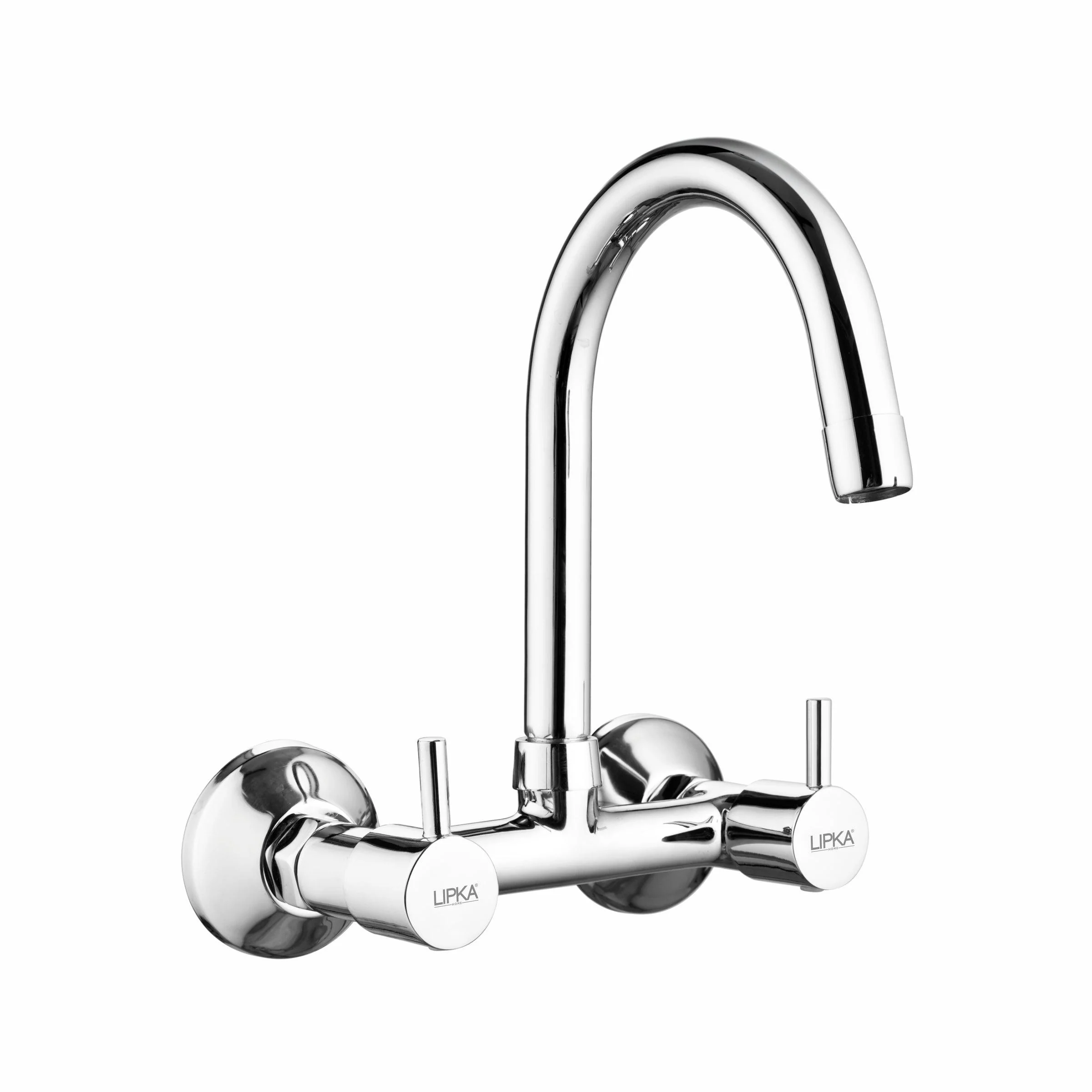 Kyron Sink Mixer Brass Faucet with Round Swivel Spout (12 Inches) - LIPKA