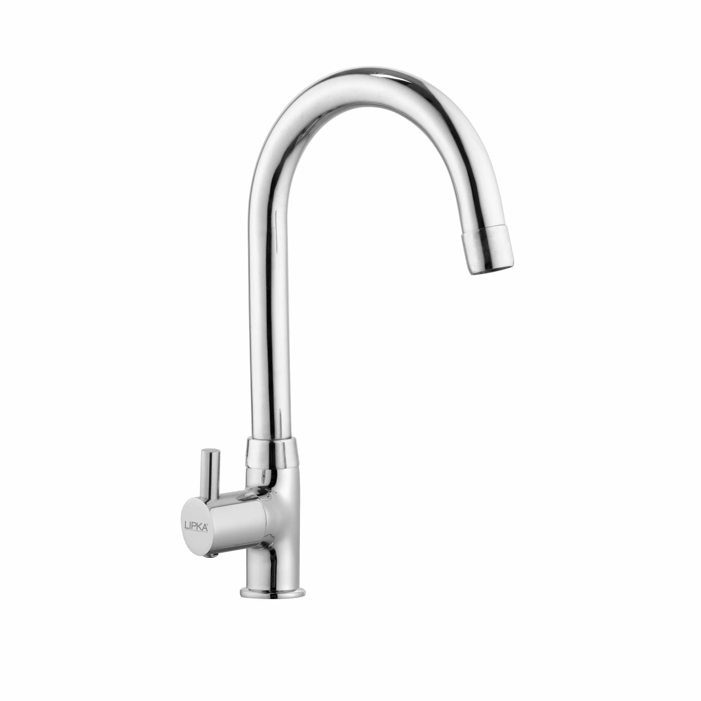 Kyron Swan Neck Brass Faucet with Round Swivel Spout (15 Inches) - LIPKA