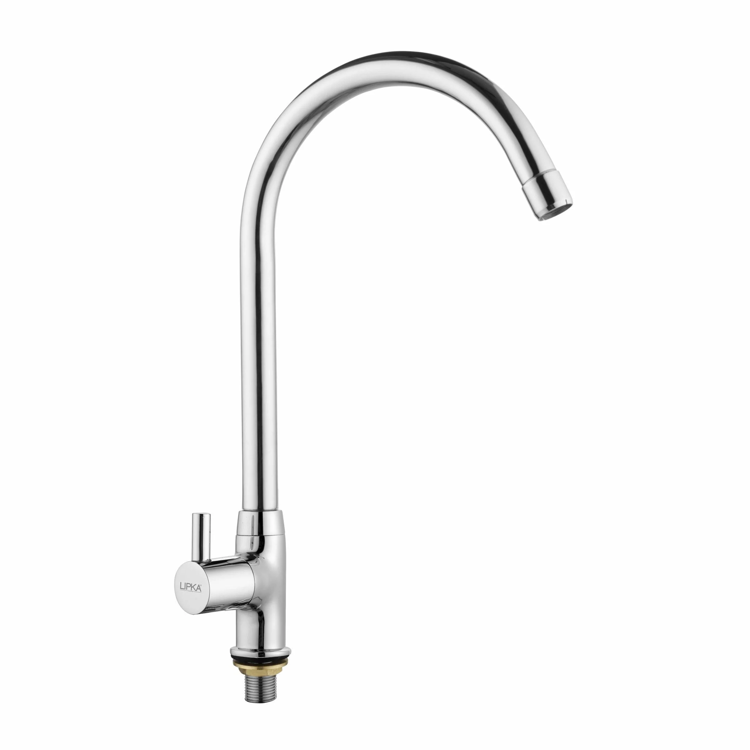 Kyron Swan Neck Brass Faucet with Round Swivel Spout (20 Inches) - LIPKA