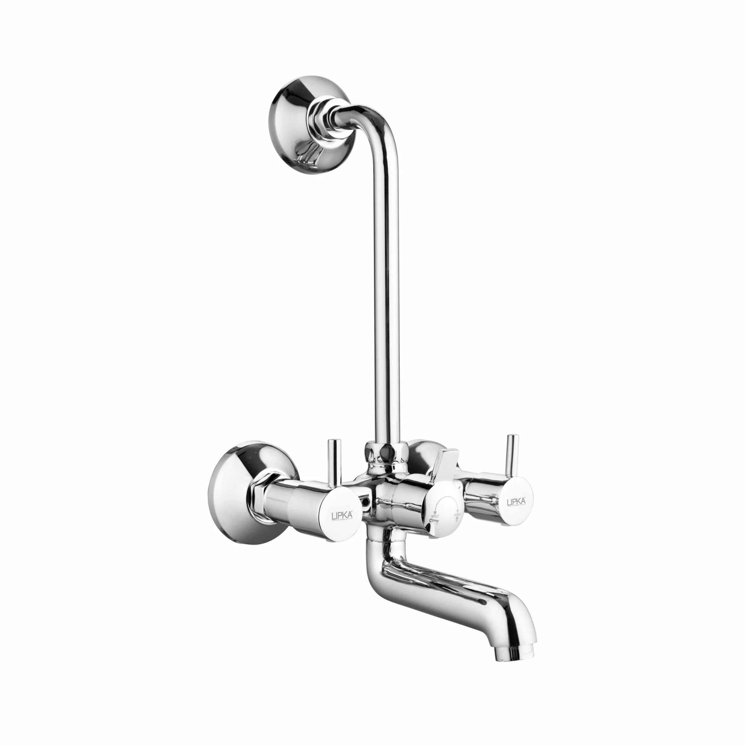 Kyron Wall Mixer Brass Faucet with L Bend - LIPKA