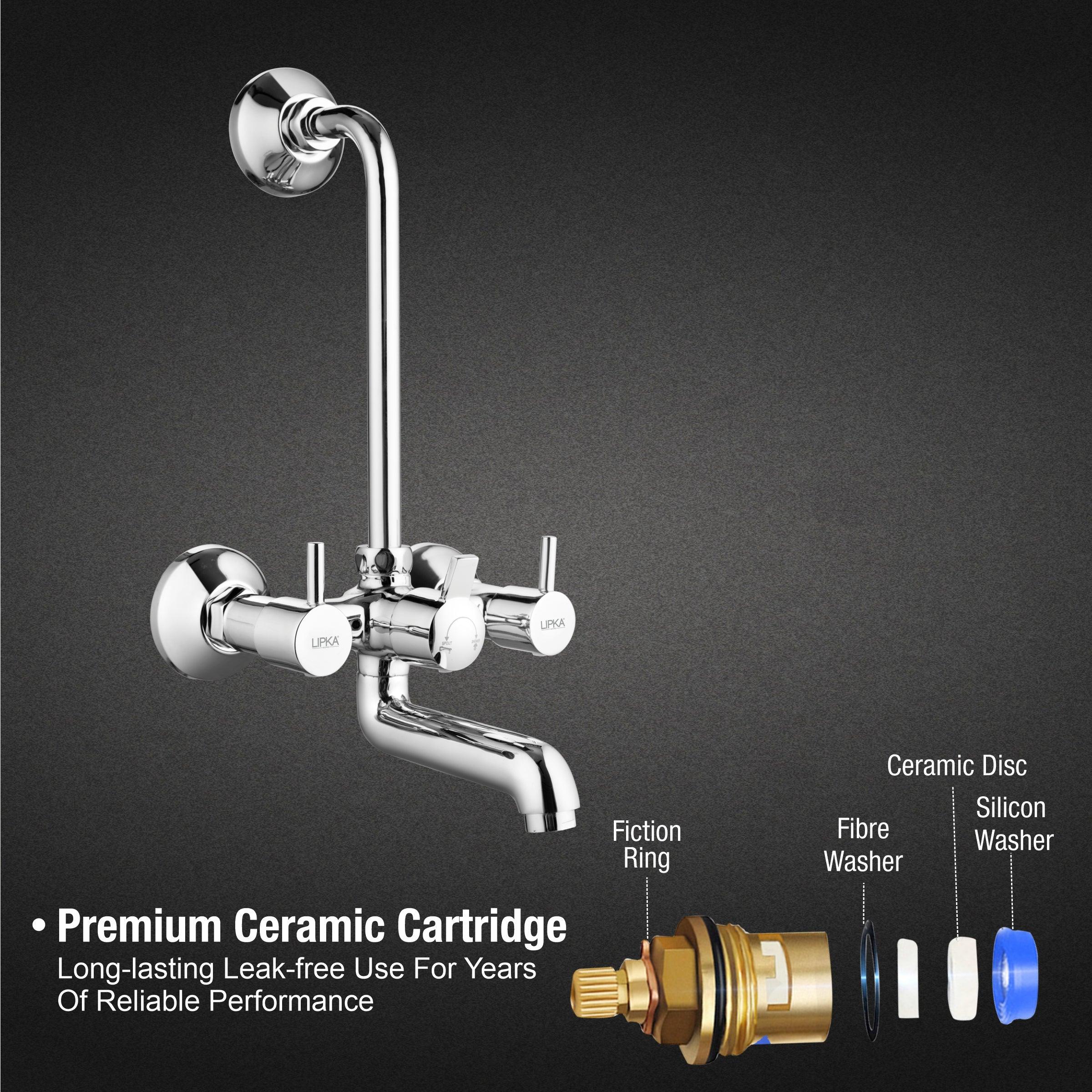 Kyron Wall Mixer Brass Faucet with L Bend - LIPKA - Image 3