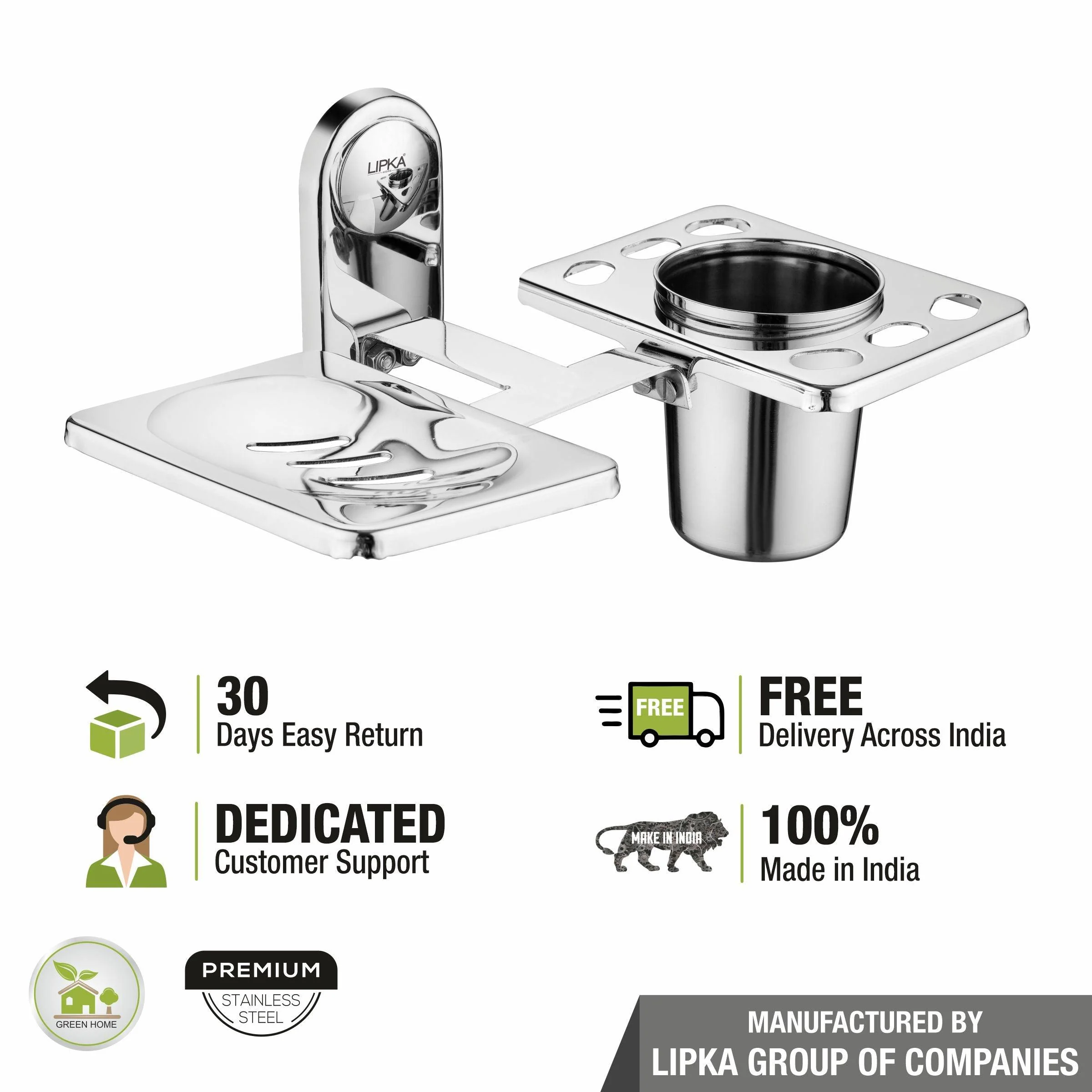 Lance Soap Dish with Tumbler Holder - LIPKA - Image 5