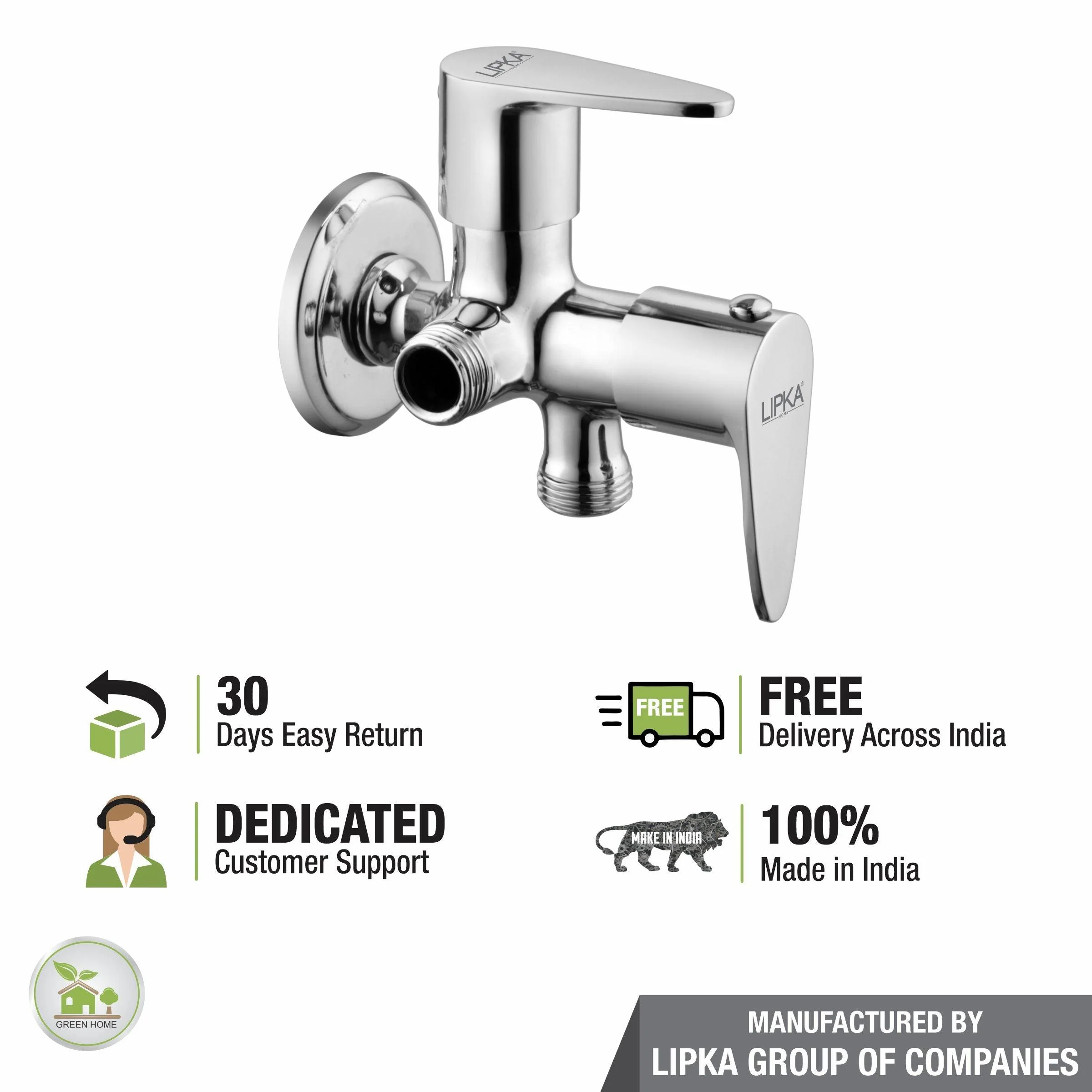 Lava Two Way Angle Valve Brass Faucet (Double Handle) - LIPKA - Image 6