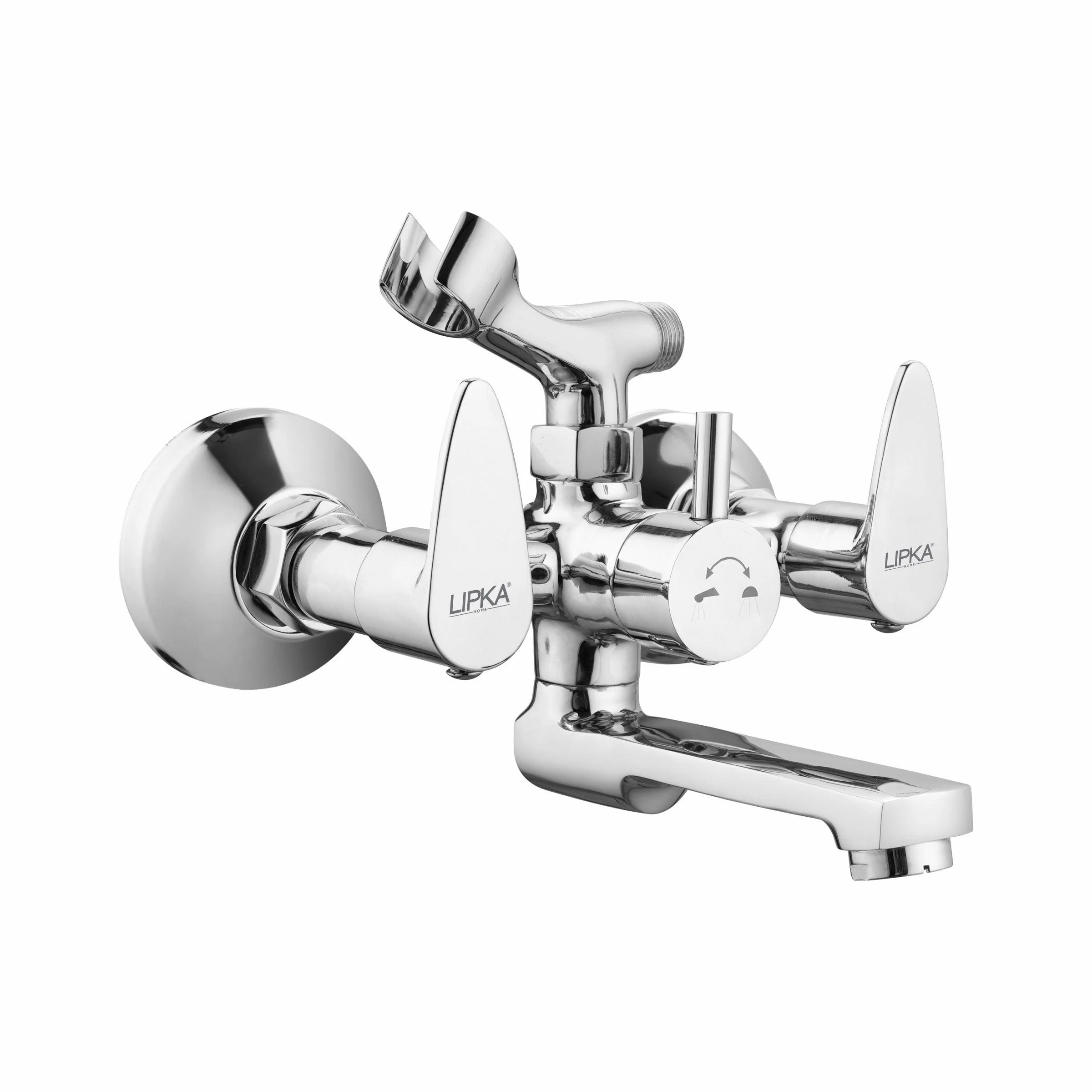 Lava Telephonic Wall Mixer Brass Faucet with Crutch - LIPKA
