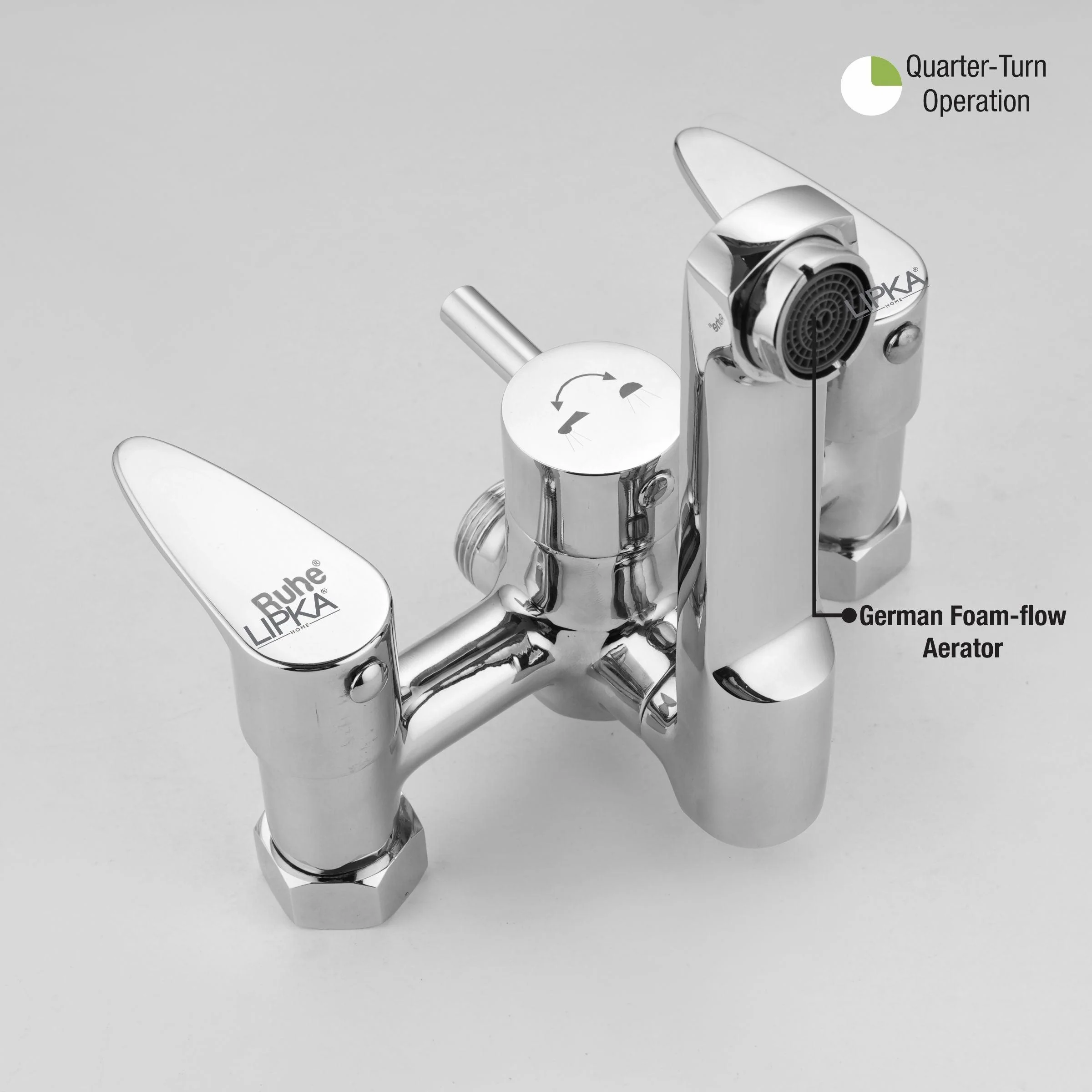 Lava Telephonic Wall Mixer Brass Faucet with Crutch - LIPKA - Image 5