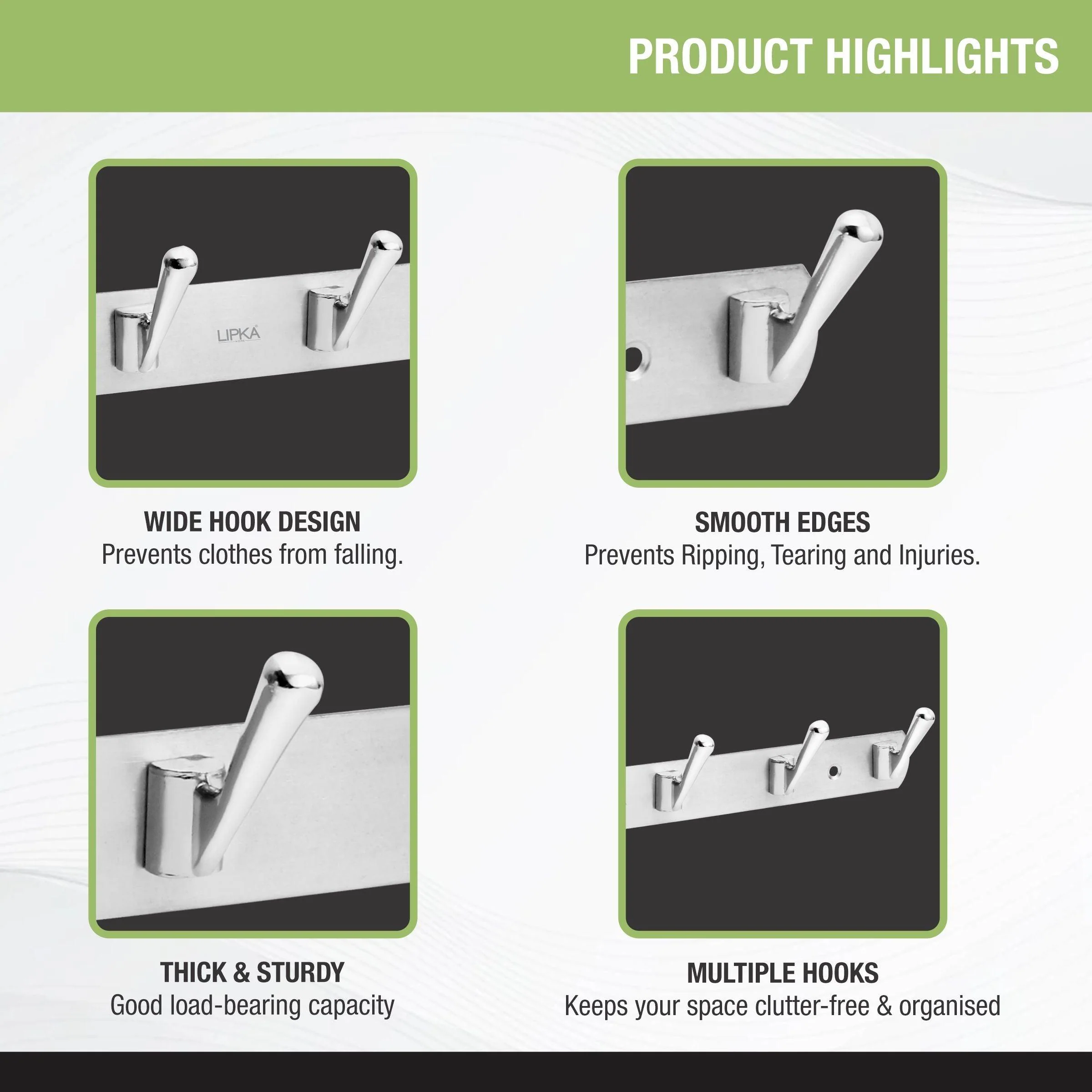 Lotus Robe Hook (6 Pin) - LIPKA - Image 4