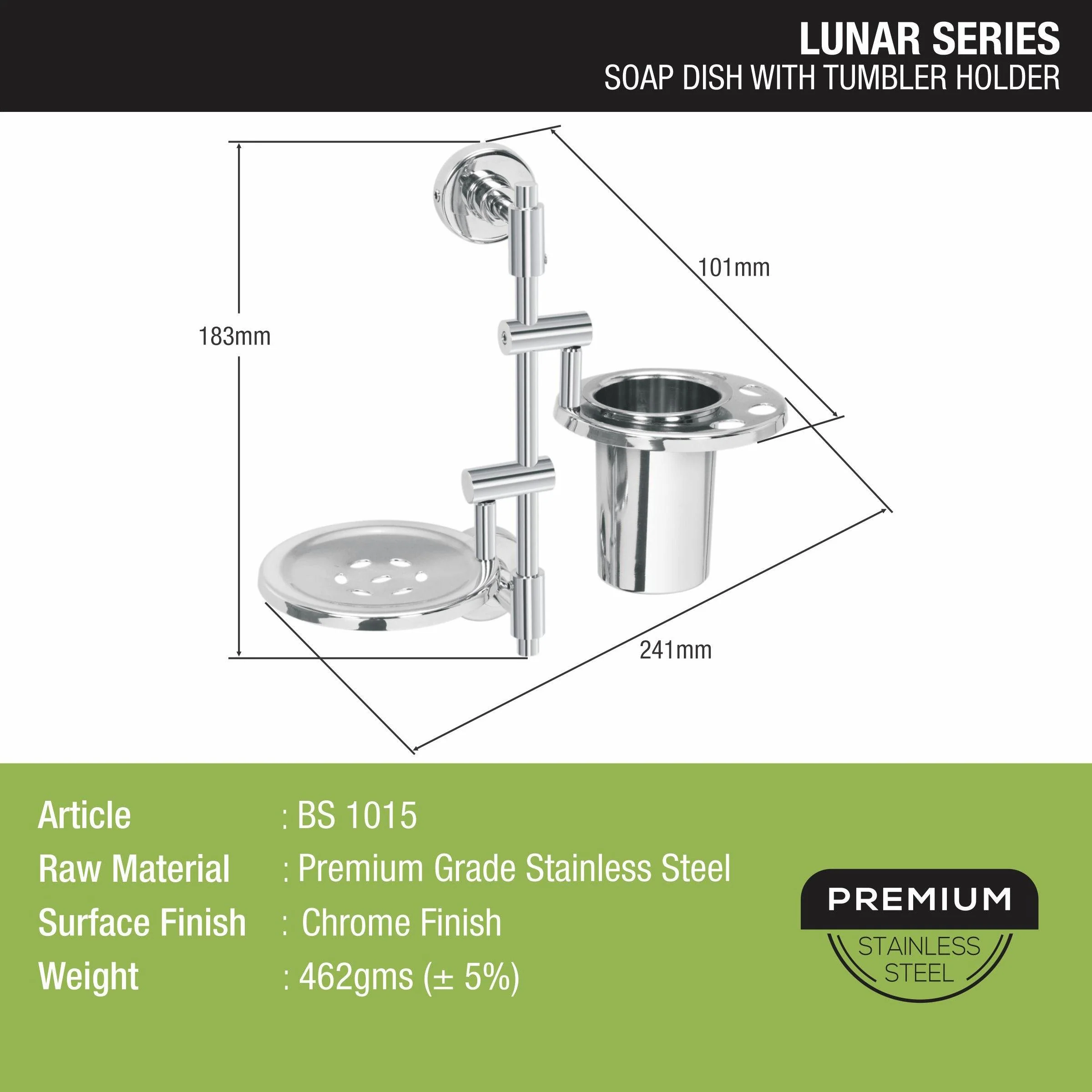 Lunar Soap Dish with Tumbler Holder - LIPKA - Image 3