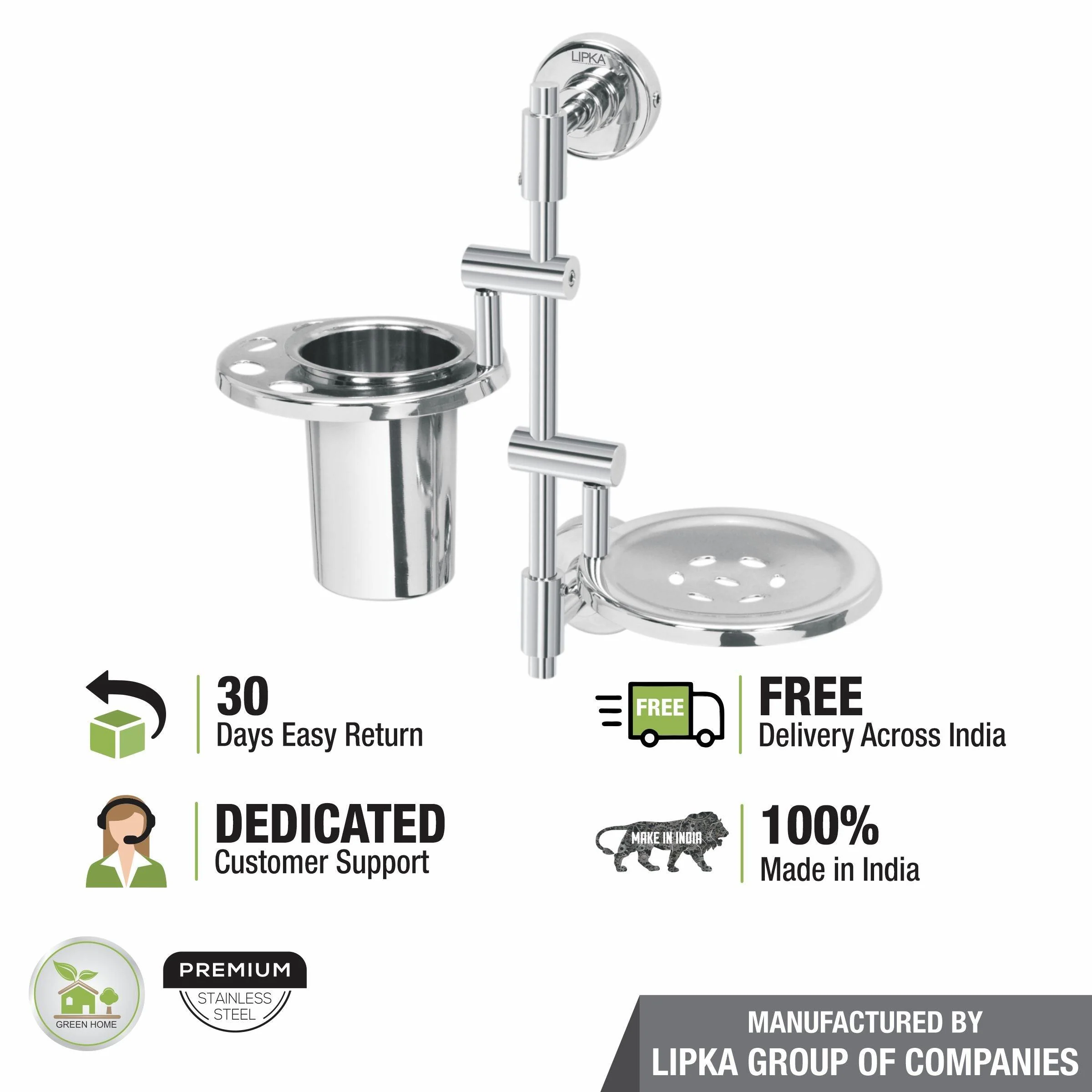 Lunar Soap Dish with Tumbler Holder - LIPKA - Image 4