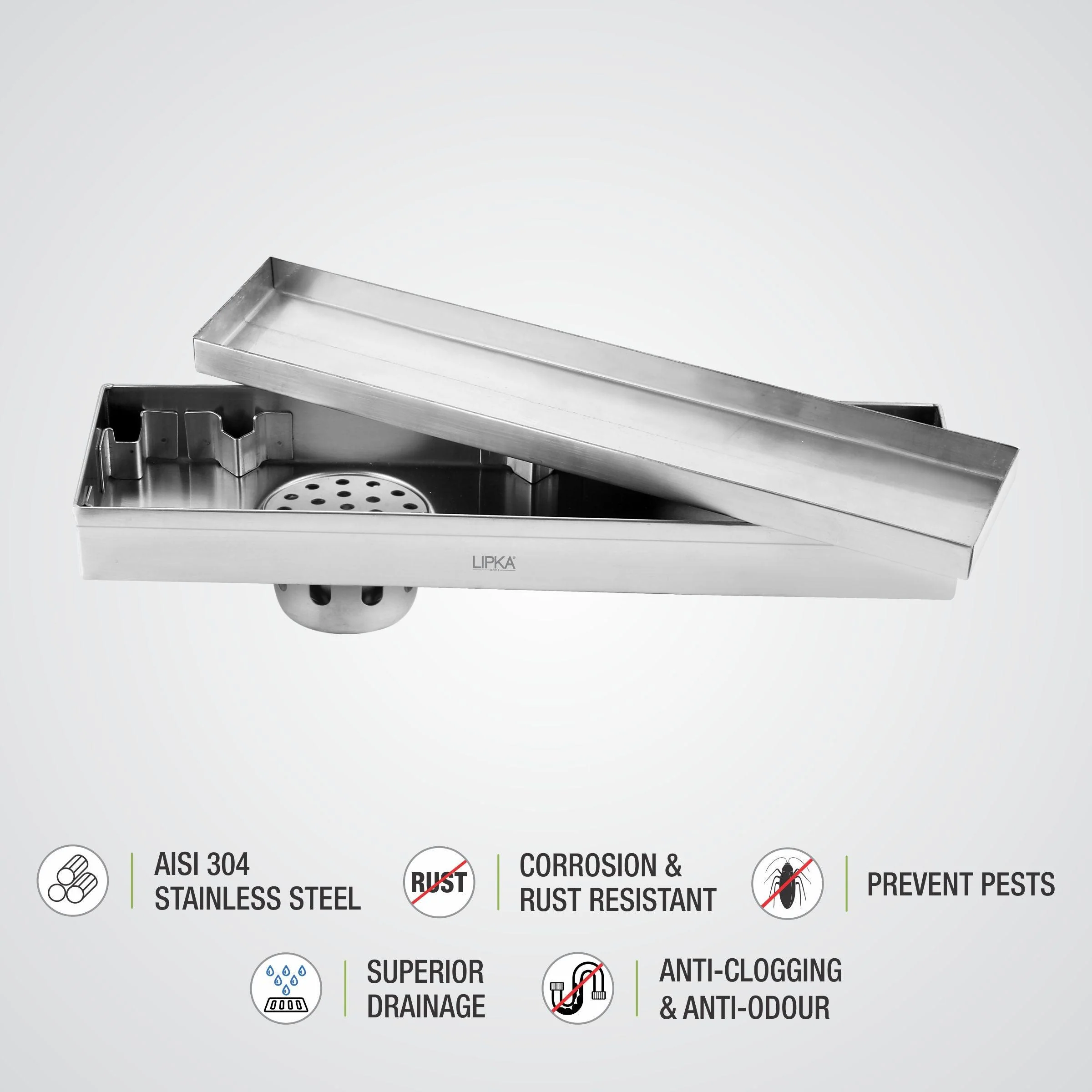 Marble Insert Shower Drain Channel (18 x 3 Inches) - LIPKA - Image 5