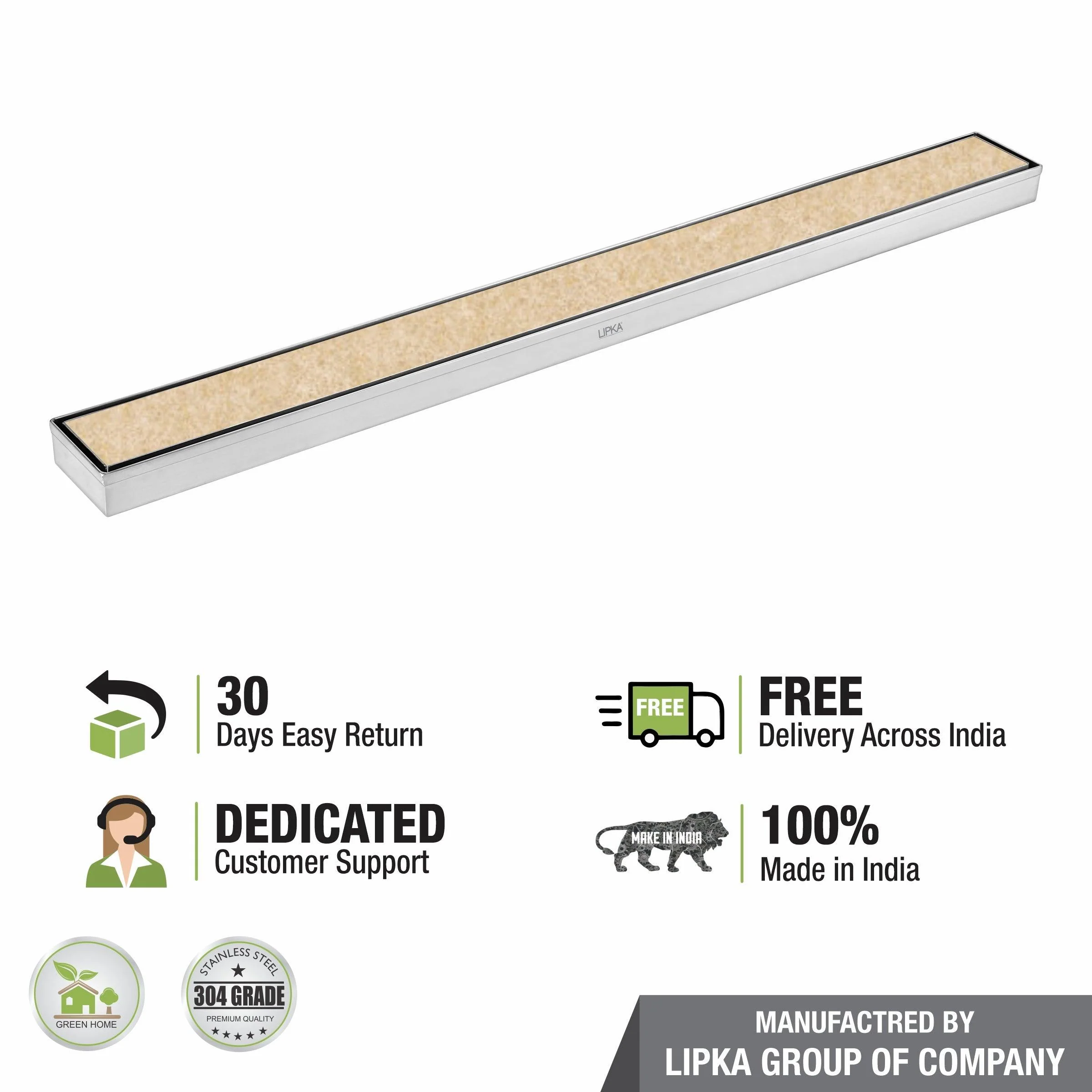 Marble Insert Shower Drain Channel (32 x 2 Inches) - LIPKA - Image 6