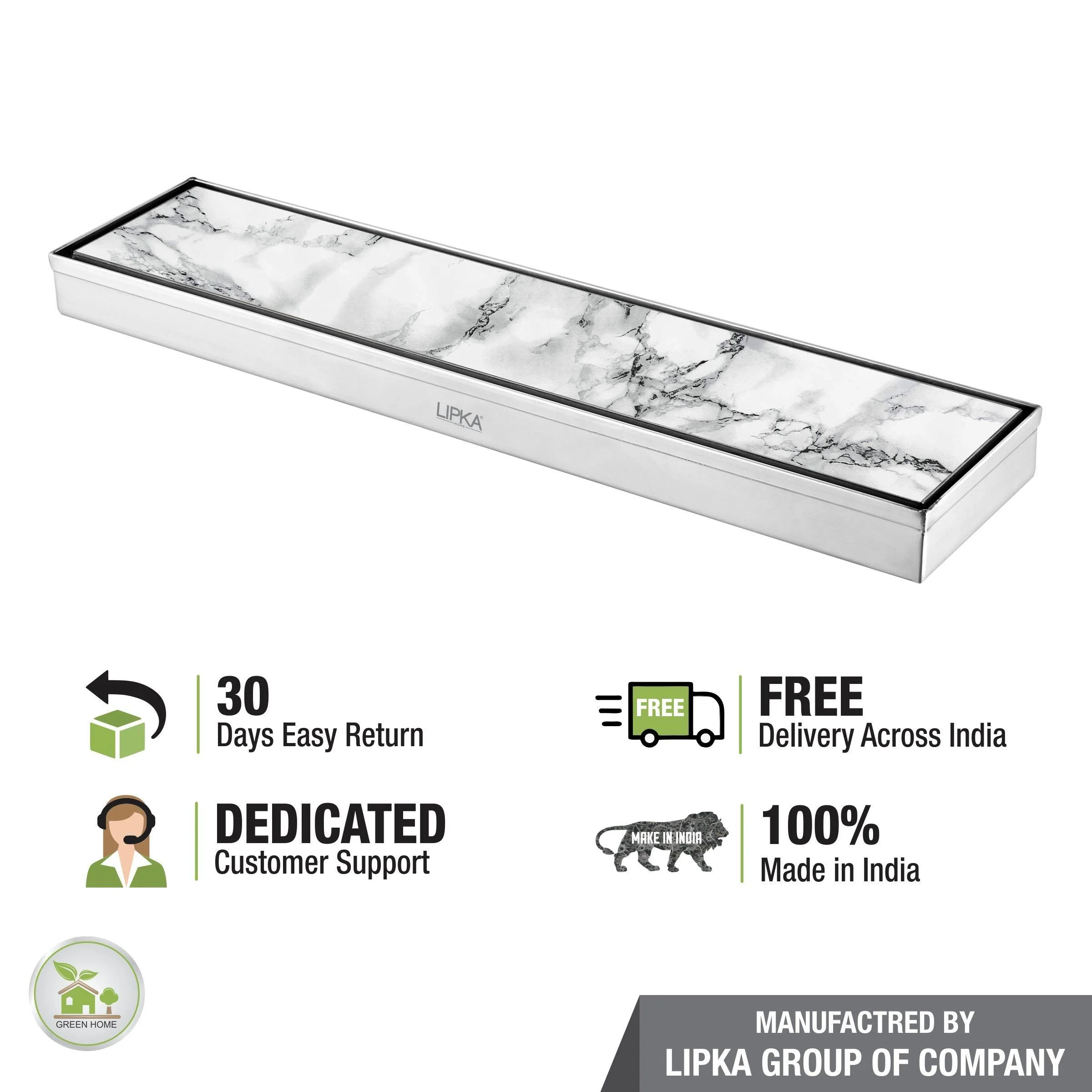 Marble Insert Shower Drain Channel (40 x 4 Inches) - LIPKA - Image 6