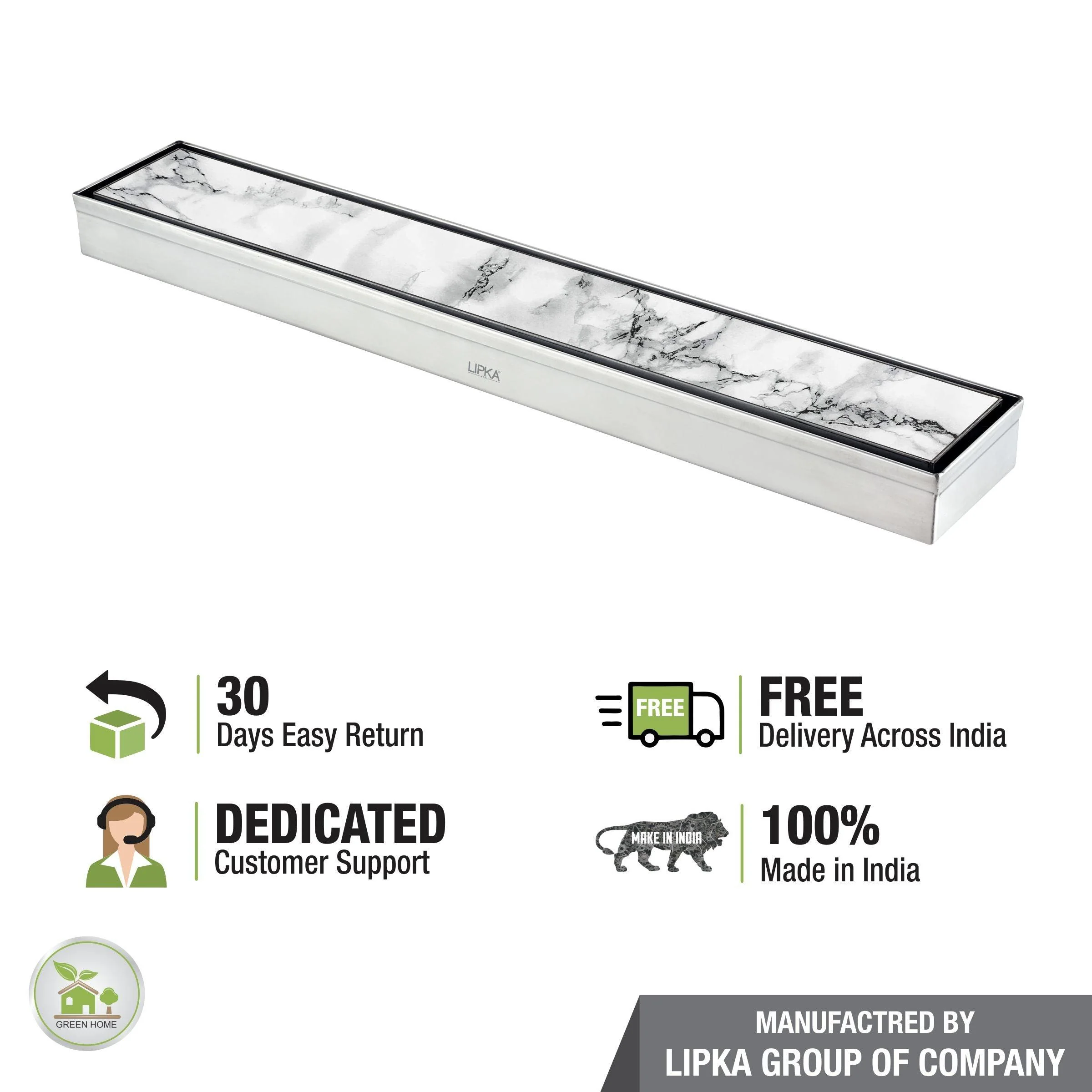 Marble Insert Shower Drain Channel (48 x 3 Inches) - LIPKA - Image 6