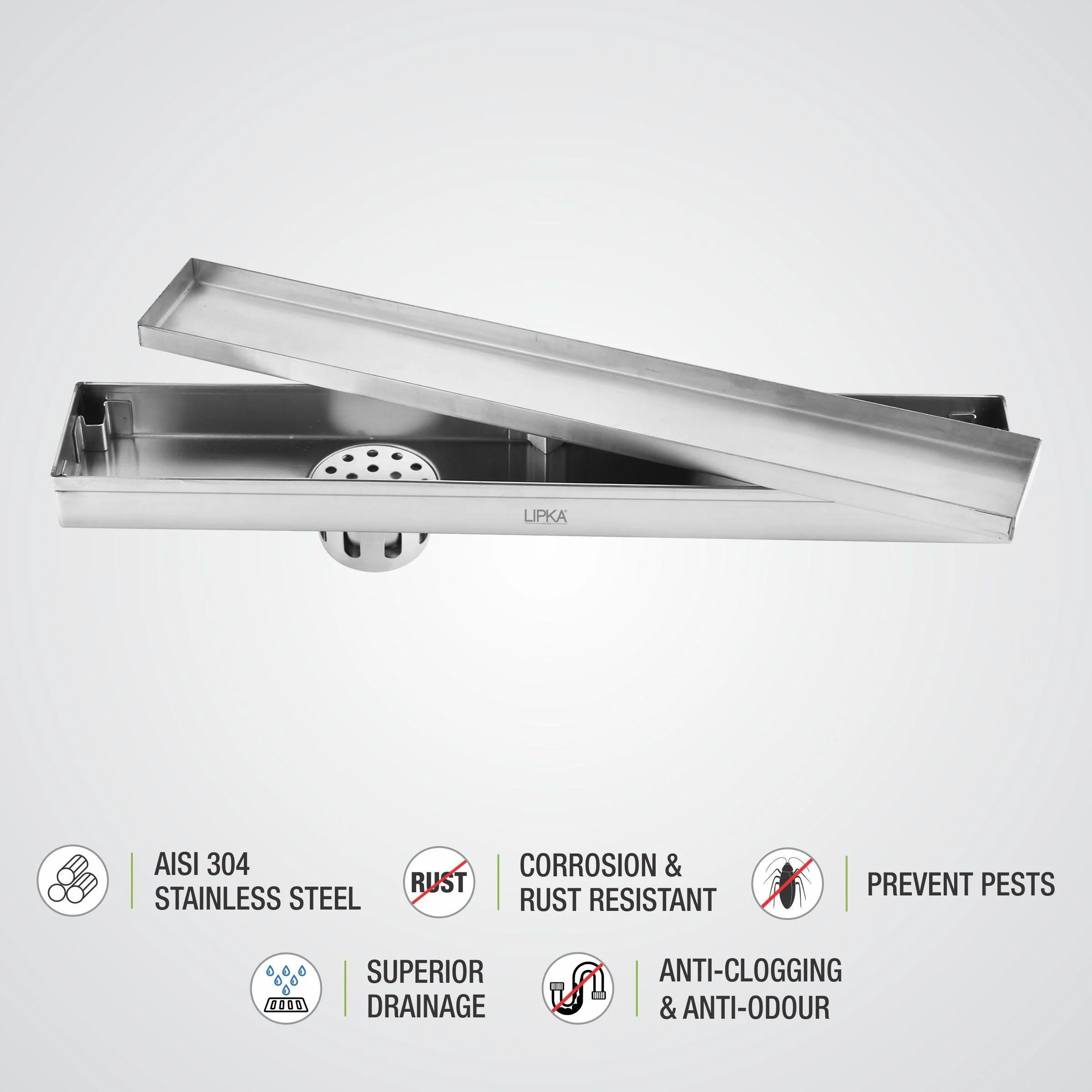 Marble Insert Shower Drain Channel (48 x 4 Inches) - LIPKA - Image 4