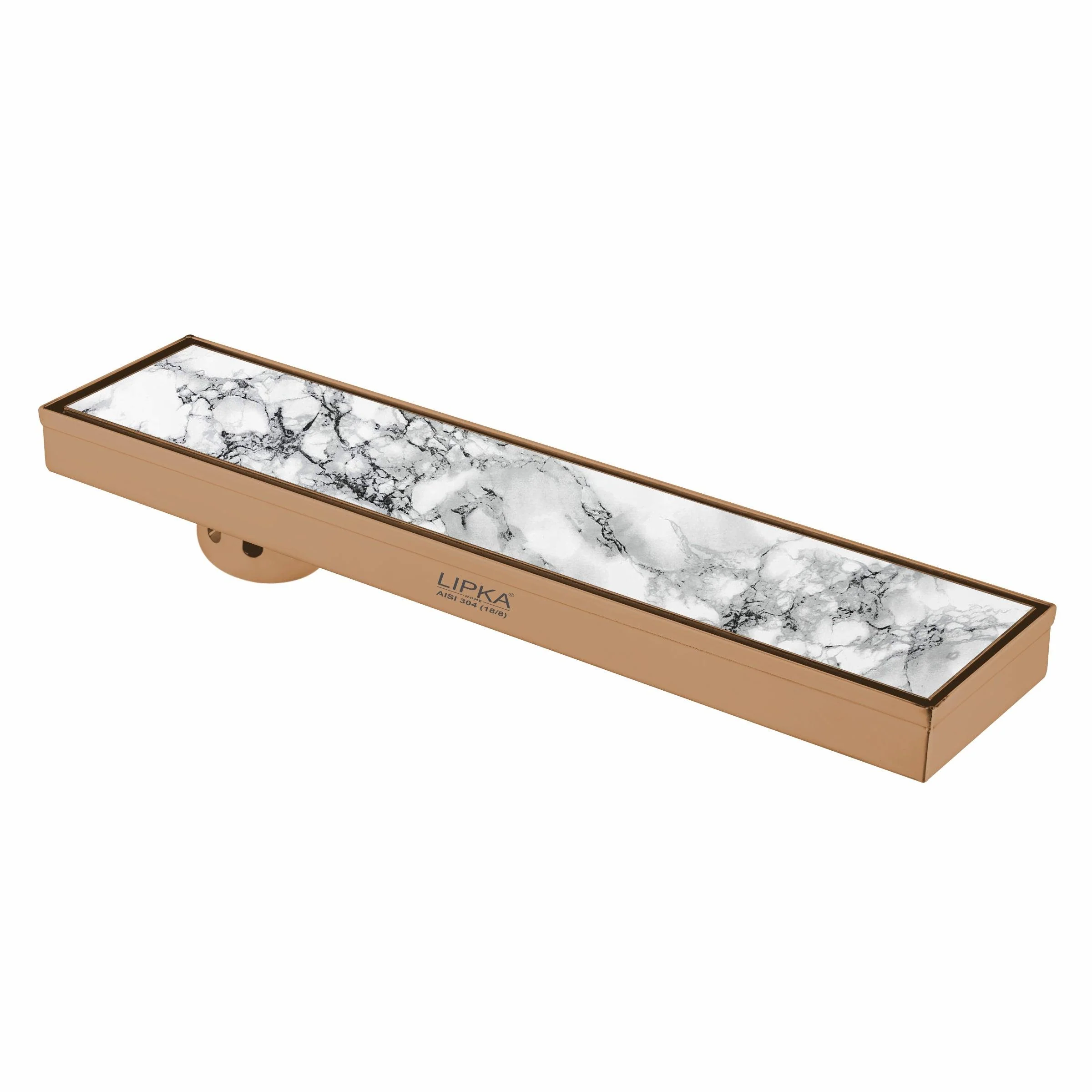 Marble Insert Shower Drain Channel - Antique Copper (32 x 4 Inches) - LIPKA