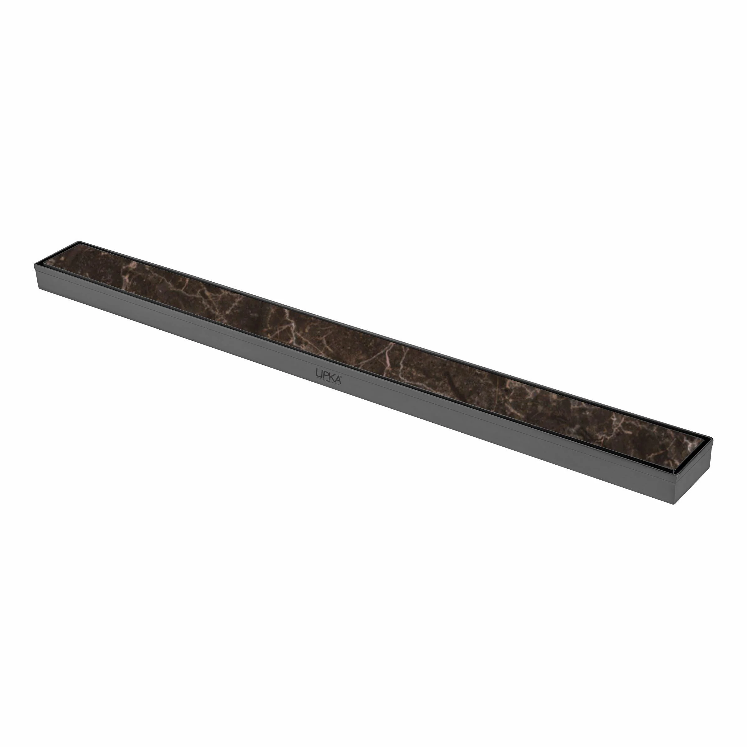 Marble Insert Shower Drain Channel - Black (36 x 2 Inches) - LIPKA