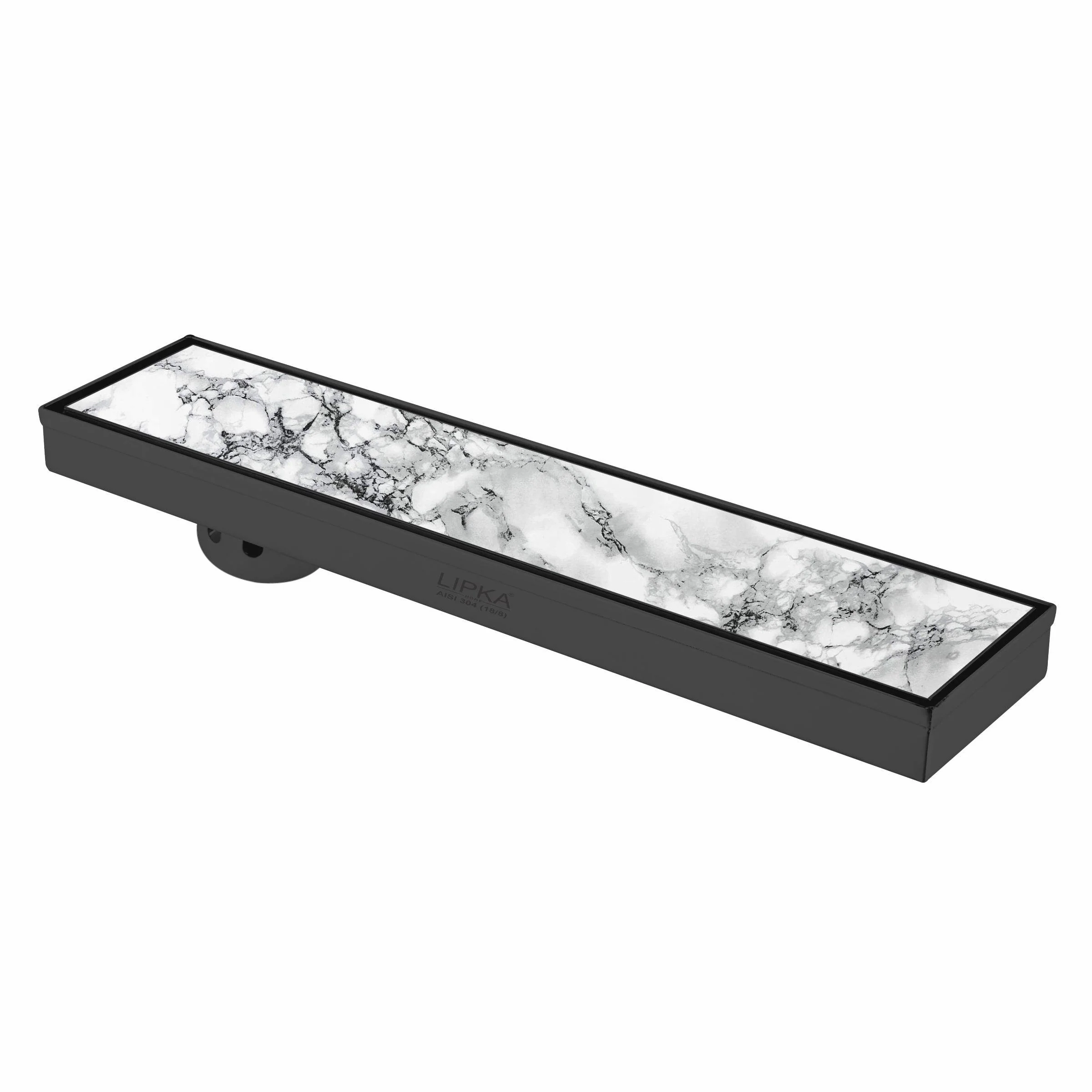 Marble Insert Shower Drain Channel - Black (32 x 4 Inches) - LIPKA