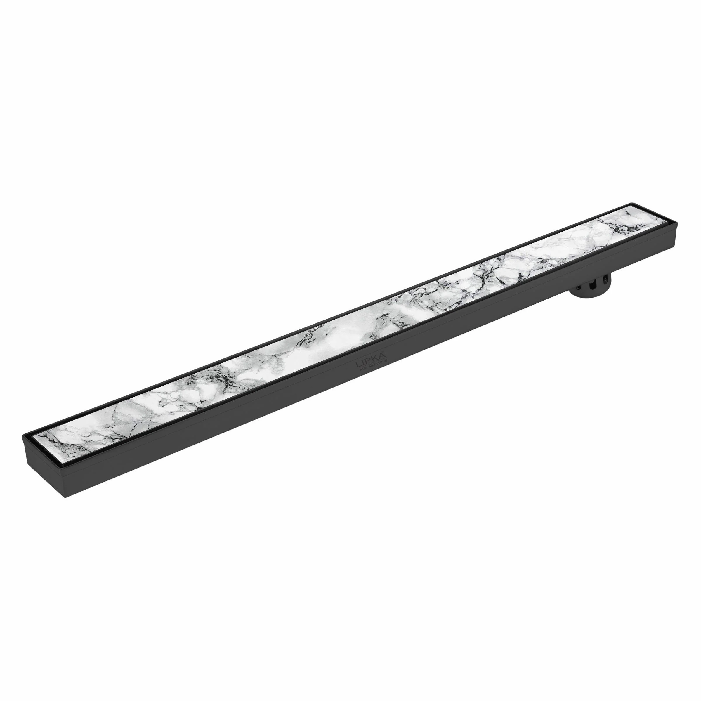 Marble Insert Shower Drain Channel - Black (48 x 3 Inches) - LIPKA