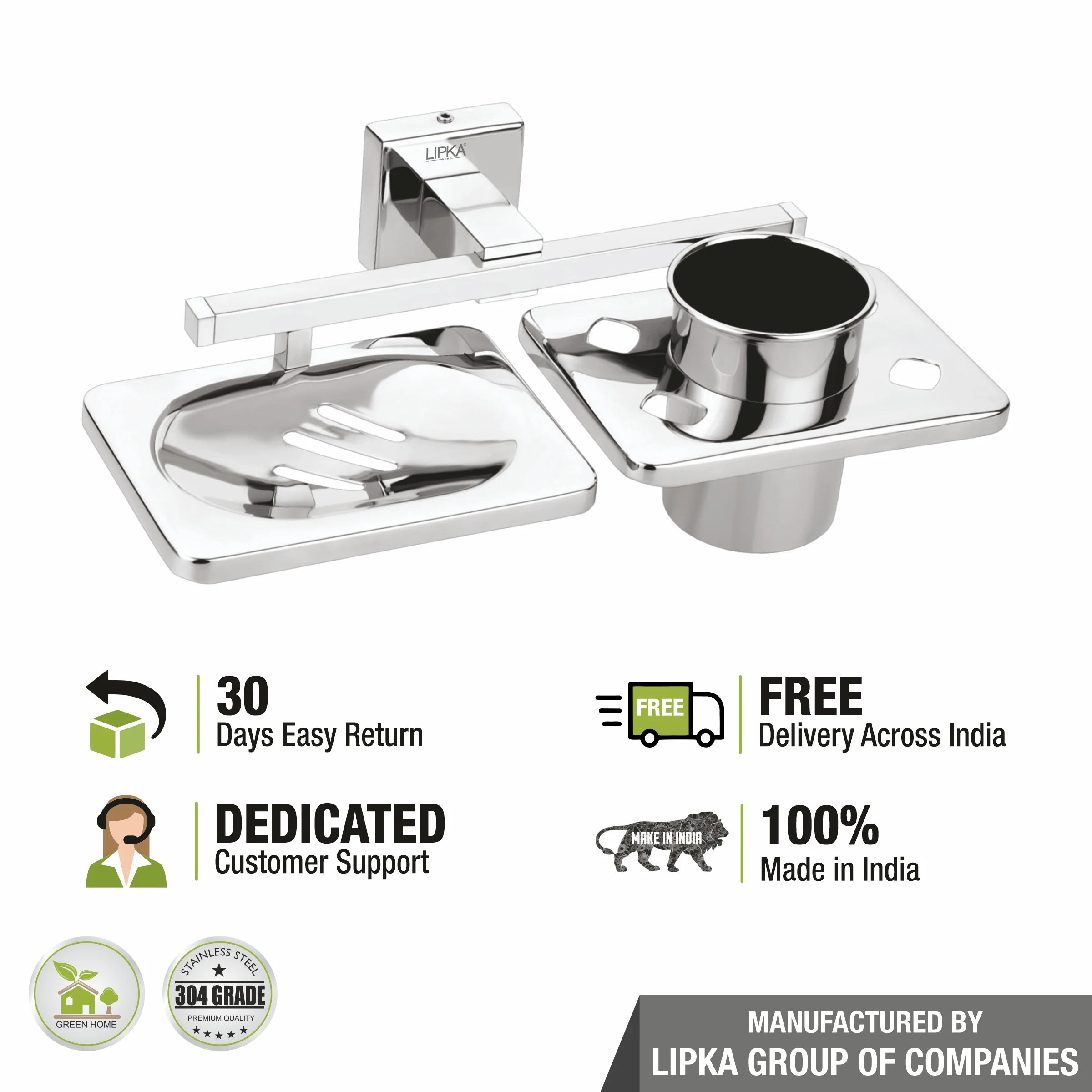 Matrix Soap Dish with Tumbler Holder - LIPKA - Image 4