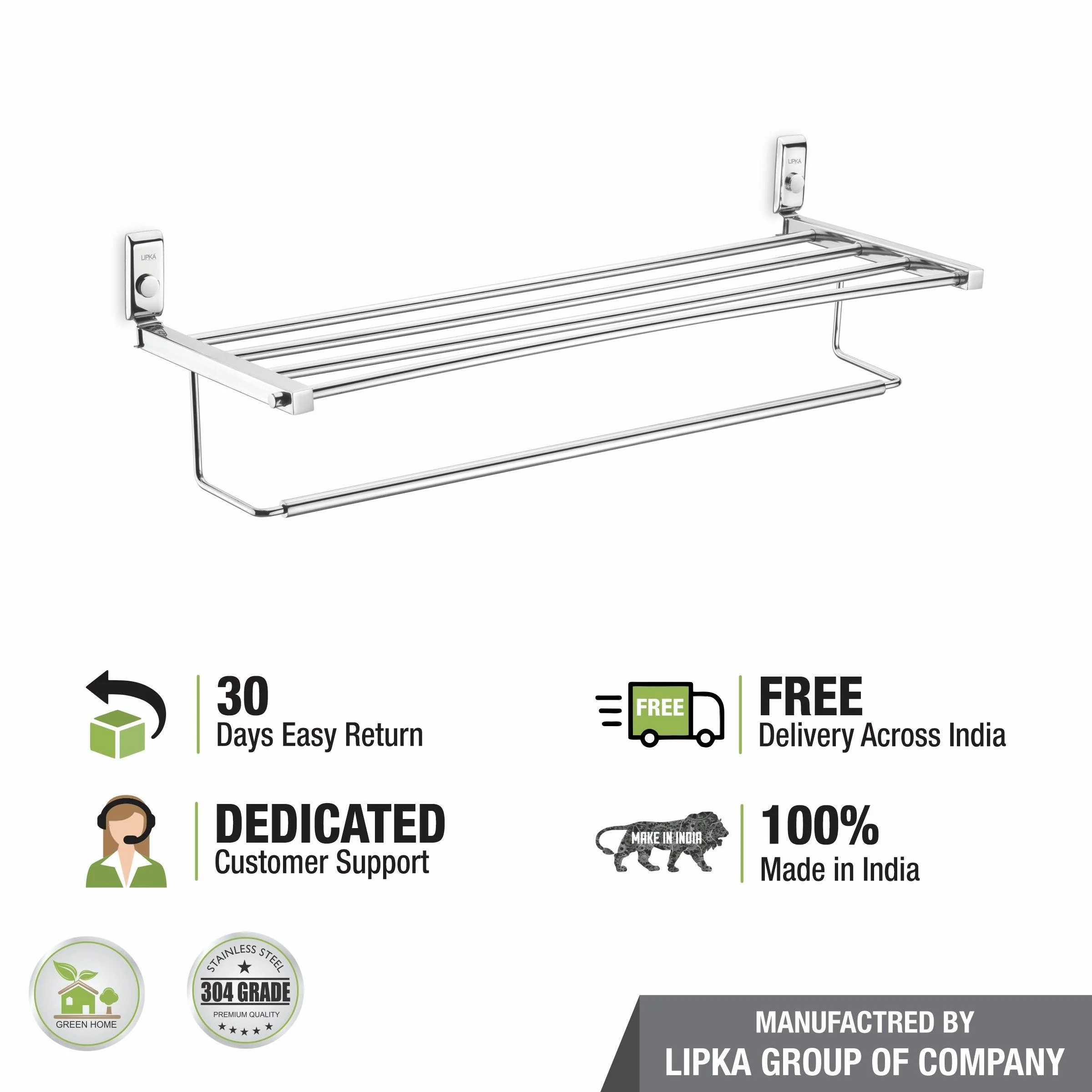 Navigate Towel Rack 304-SS (24 Inches) - LIPKA - Image 3