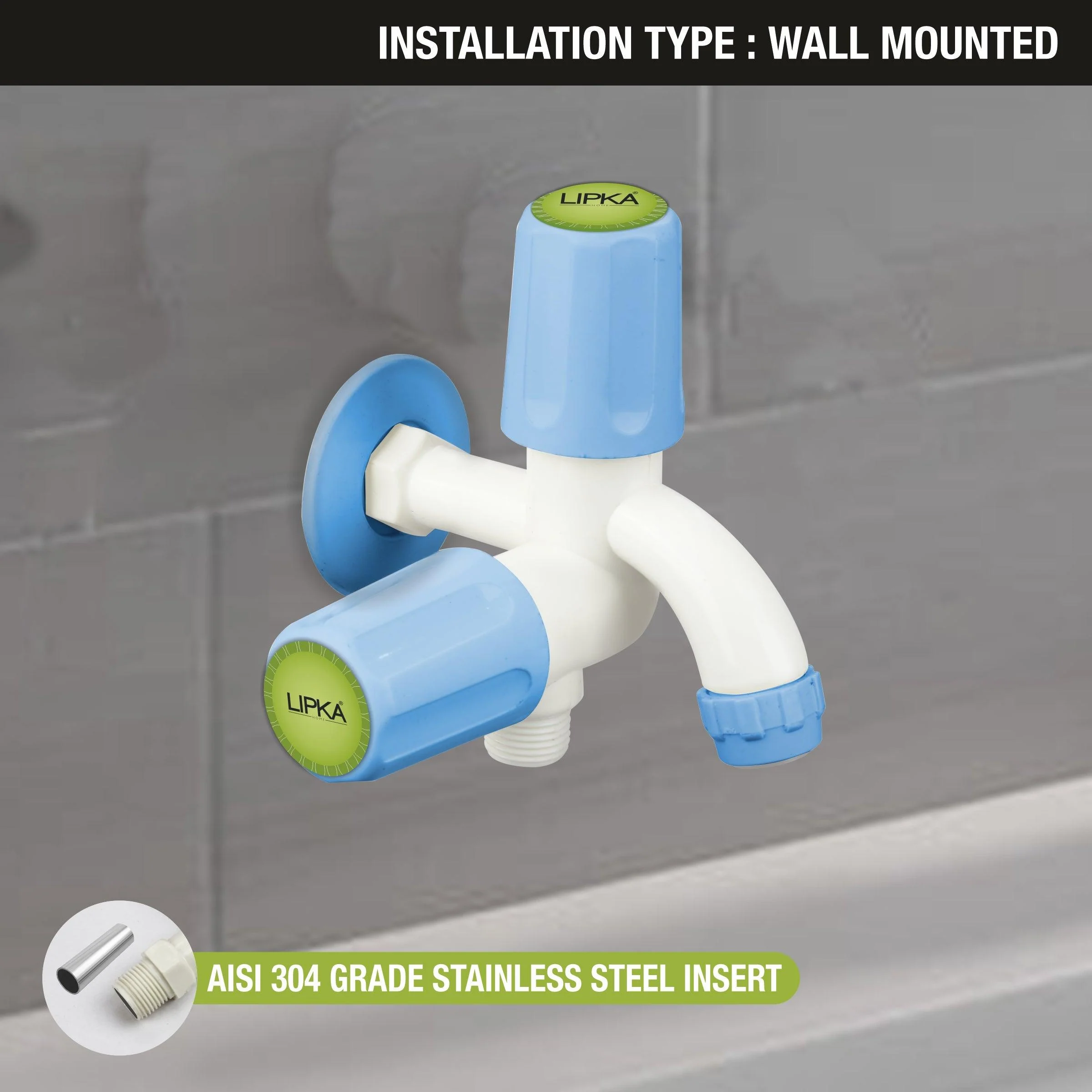 Nobel Two Way Bib Tap PTMT Faucet (Double Handle) - LIPKA - Image 3