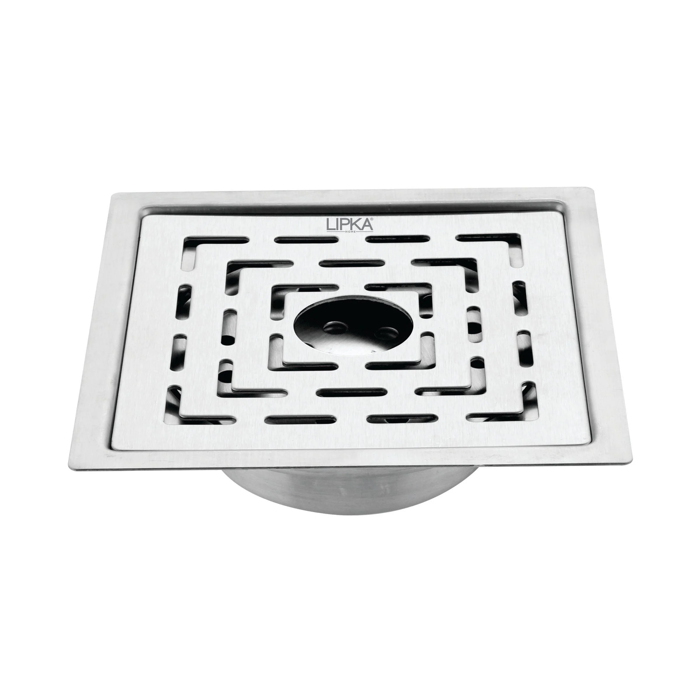 Orange Exclusive Square Flat Cut Floor Drain (6 x 6 Inches) with Hole and Cockroach Trap - LIPKA
