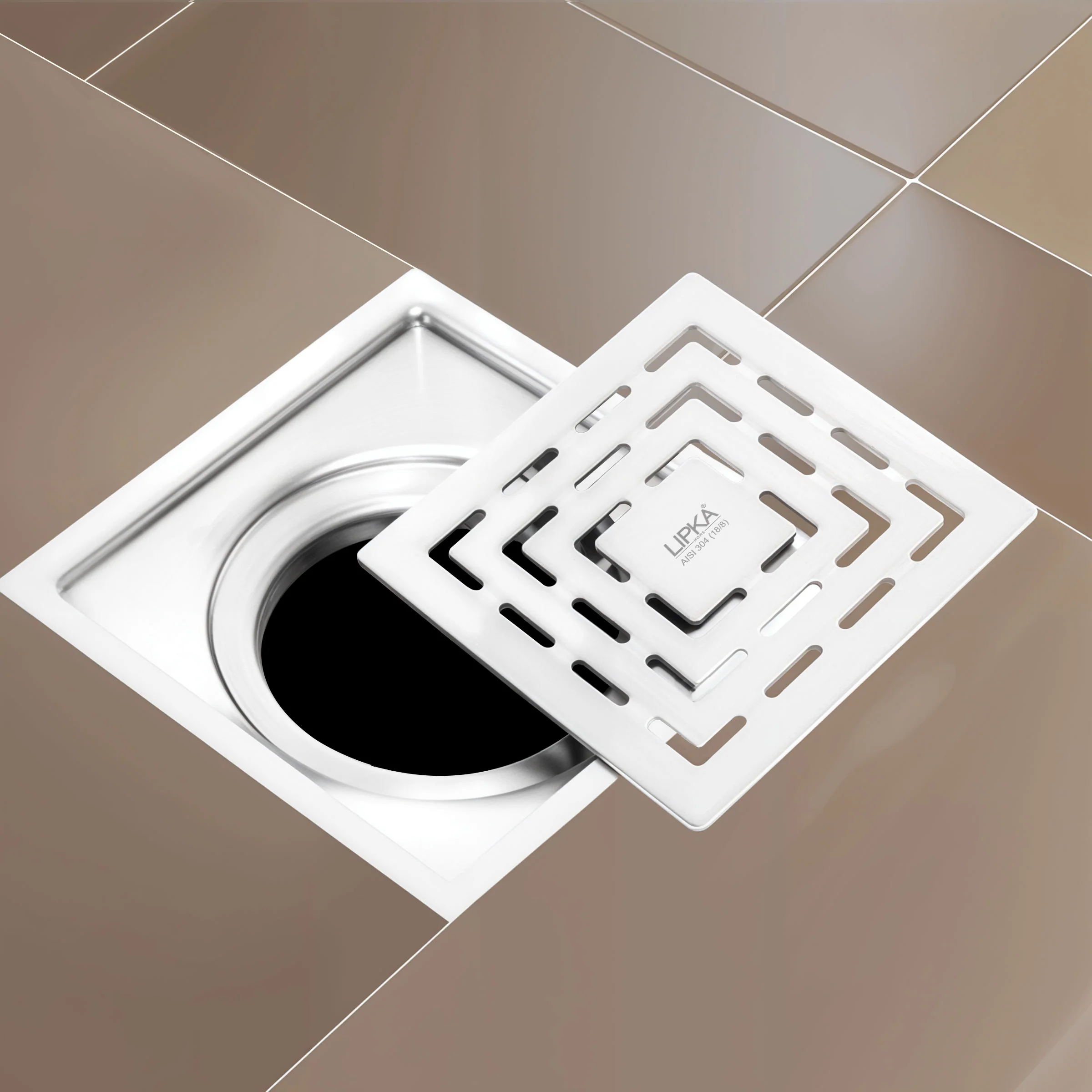 Orange Exclusive Square Floor Drain (6 x 6 Inches) - LIPKA