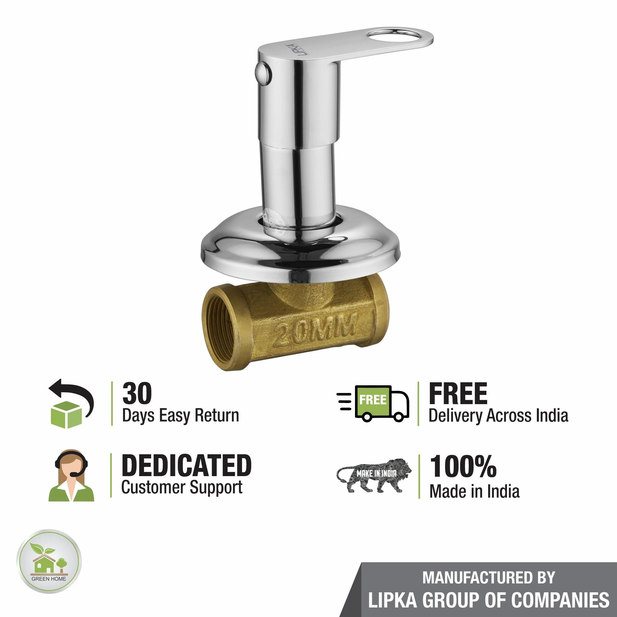 Orbiter Concealed Stop Valve (20mm) Brass Faucet - LIPKA - Image 6