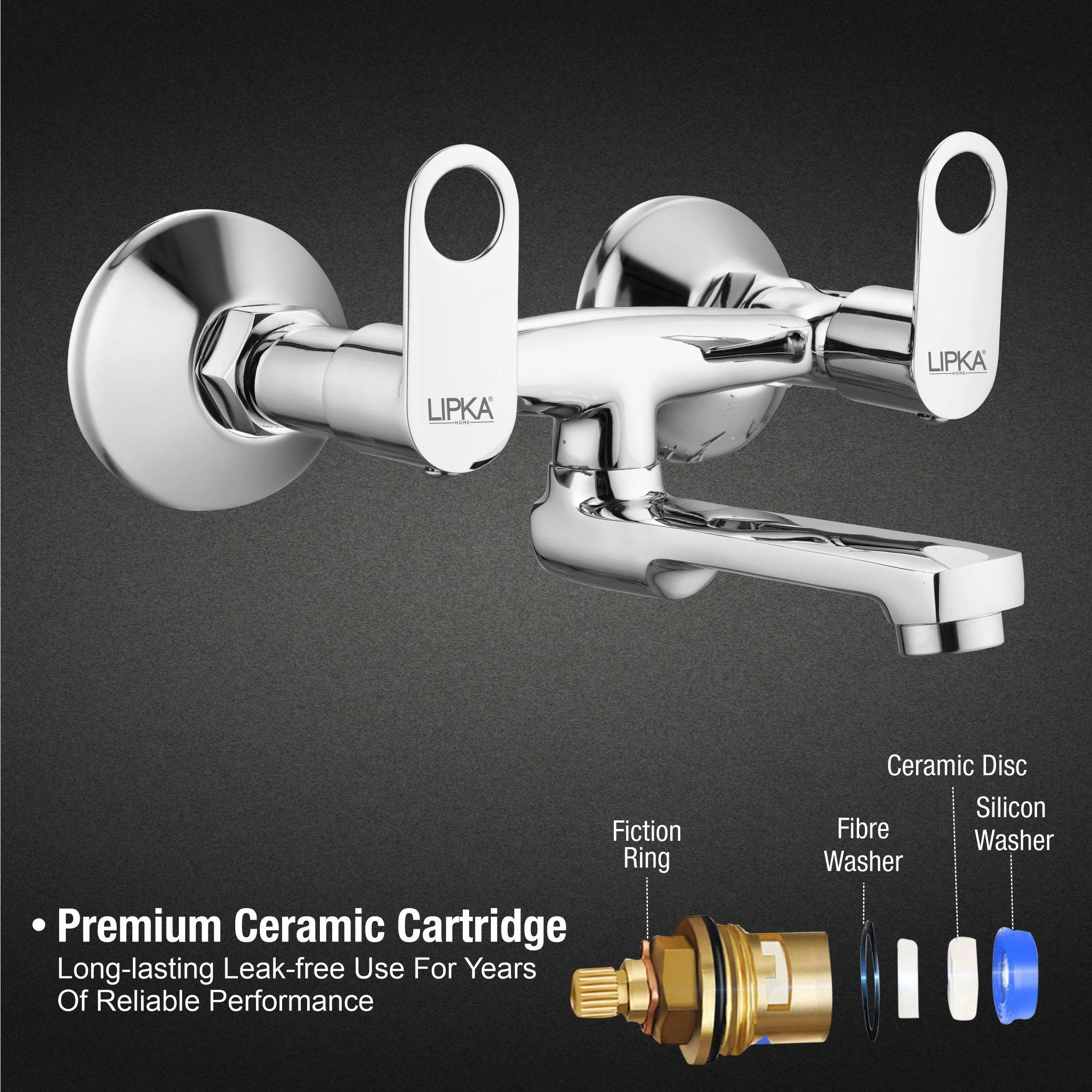Orbiter  Wall Mixer Brass Faucet - LIPKA - Image 3