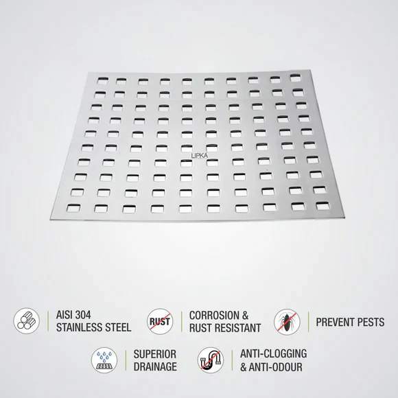 Palo Commercial 304-Grade Floor Drain (10 x 10 Inches) - LIPKA - Image 3