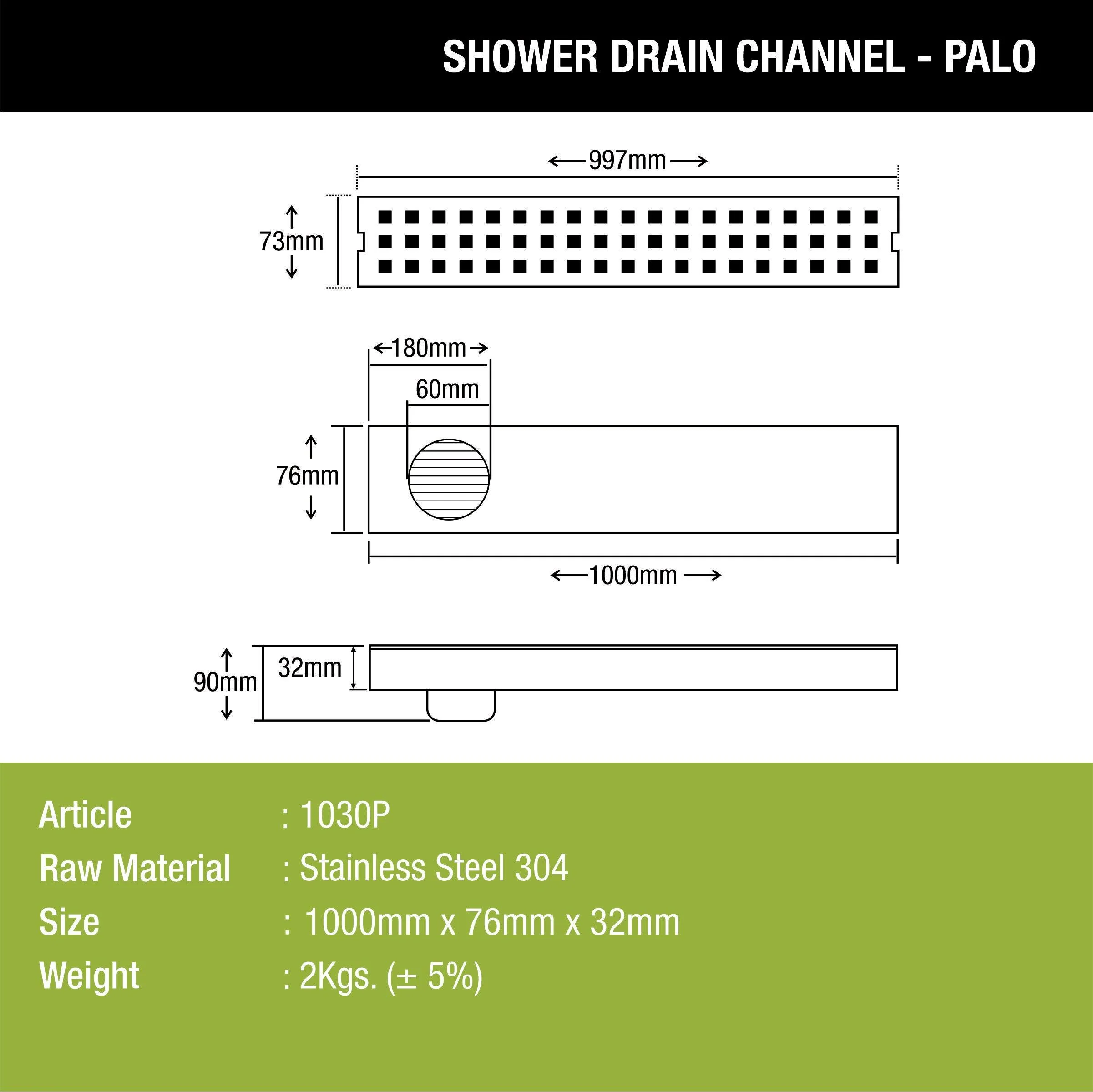 Palo Shower Drain Channel (40 x 3 Inches) - LIPKA - Image 2