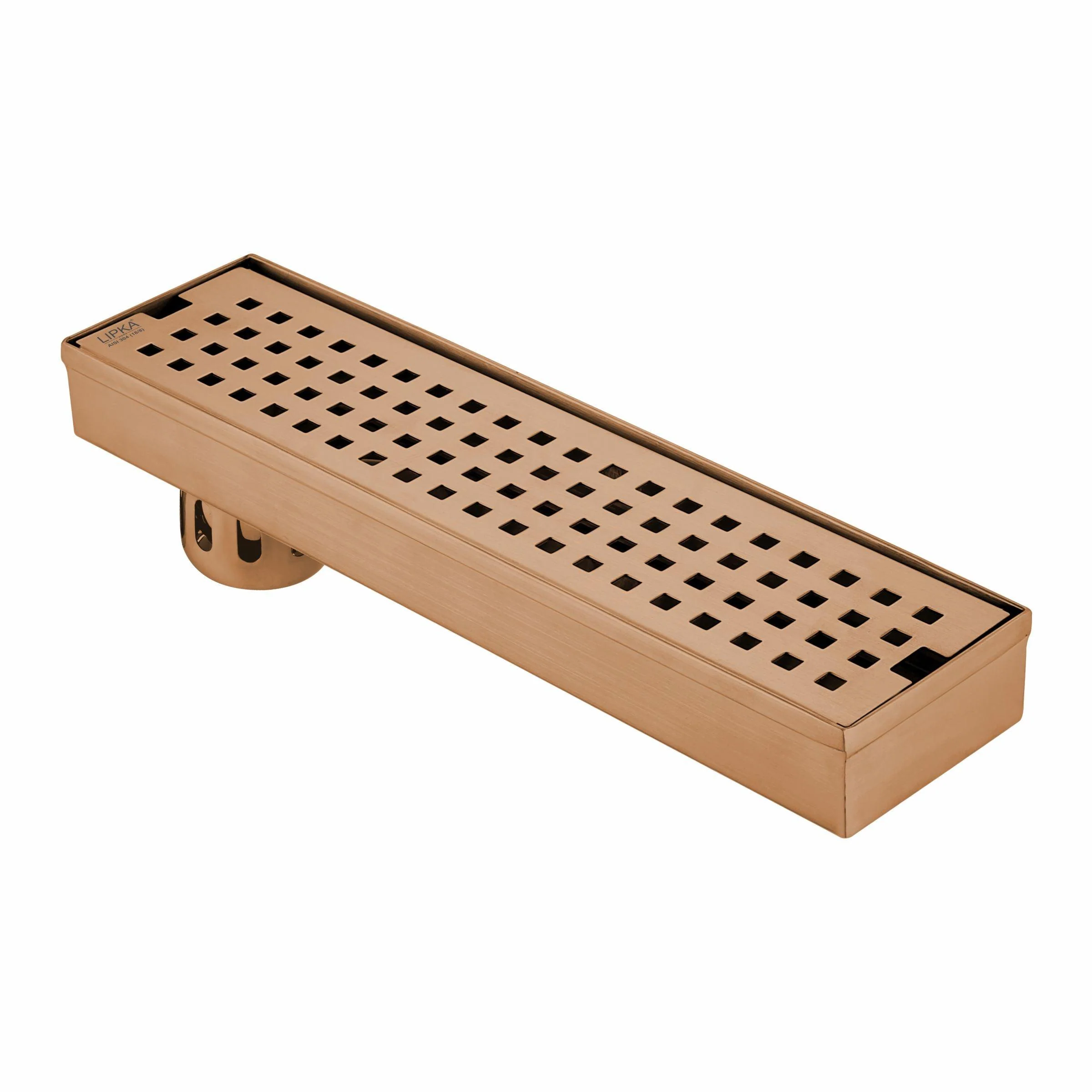 Palo Shower Drain Channel - Antique Copper (12 x 3 Inches) - LIPKA