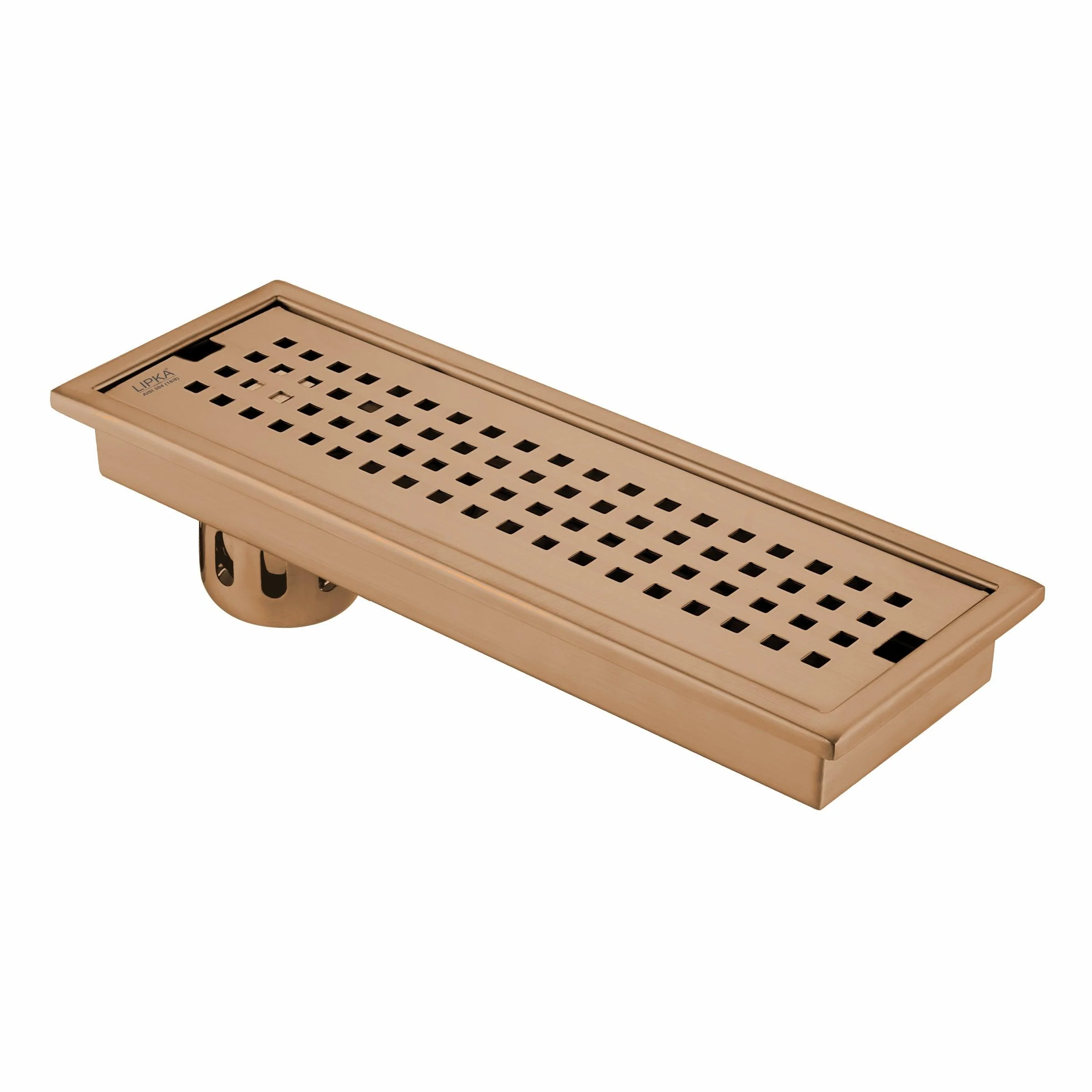 Palo Shower Drain Channel - Antique Copper (12 x 5 Inches) - LIPKA